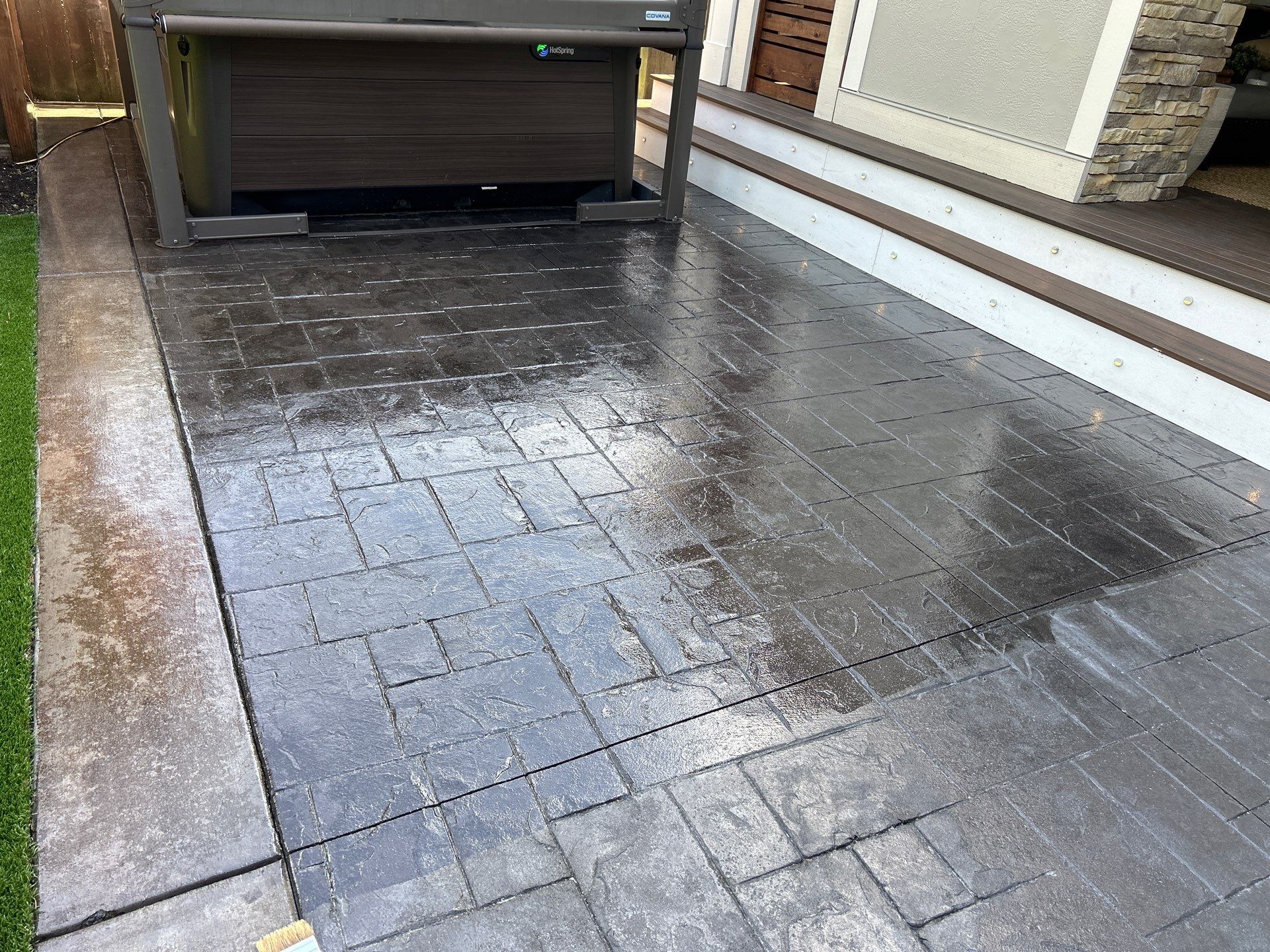 Stamped Concrete Driveway with Sealed Finish | Everett  by Jireh Asphalt & Concrete Inc 