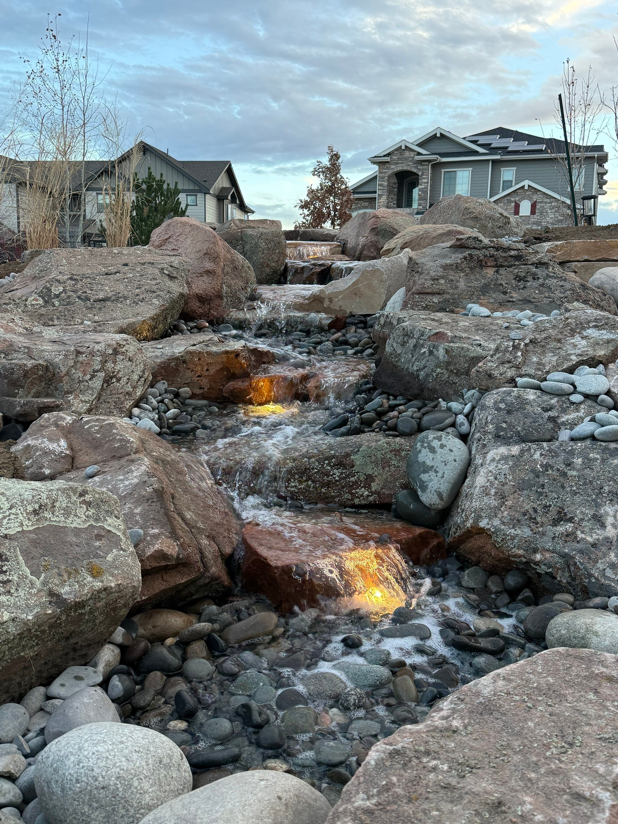 waterfalls in Arvada by JRM landscape & design