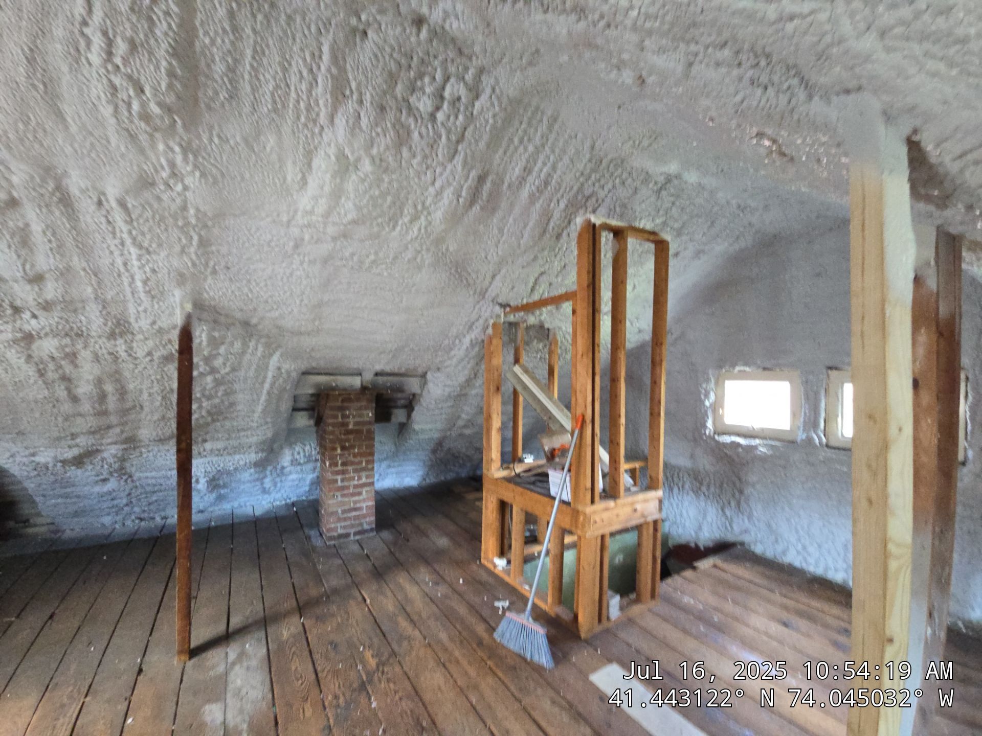 Attic Insulation using open cell spray foam by NYS Foam & Energy