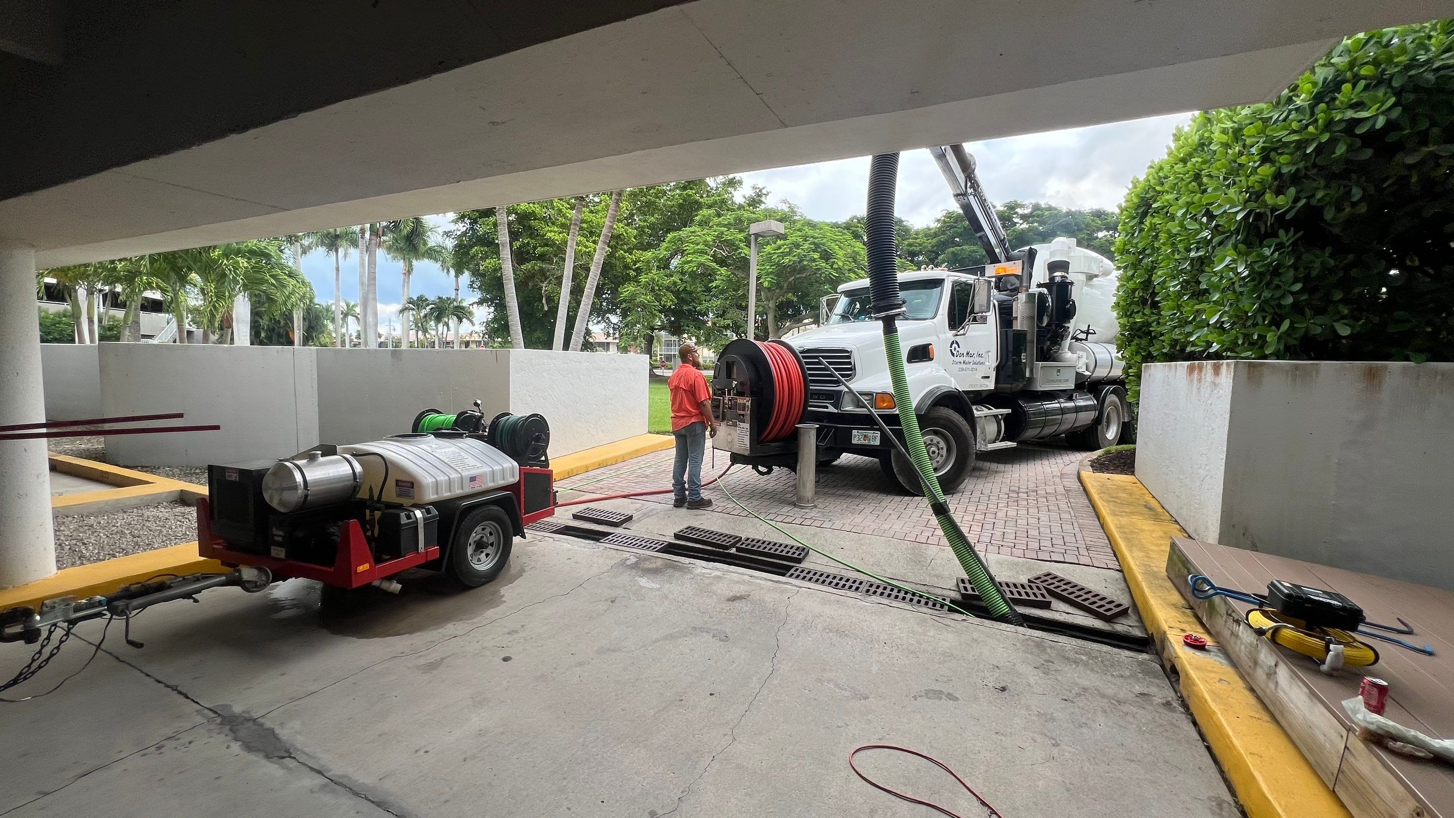 Marco Island Condo Stormwater System Maintenance and Standing Water Removal by Don Mar, Inc. Storm Water Solutions