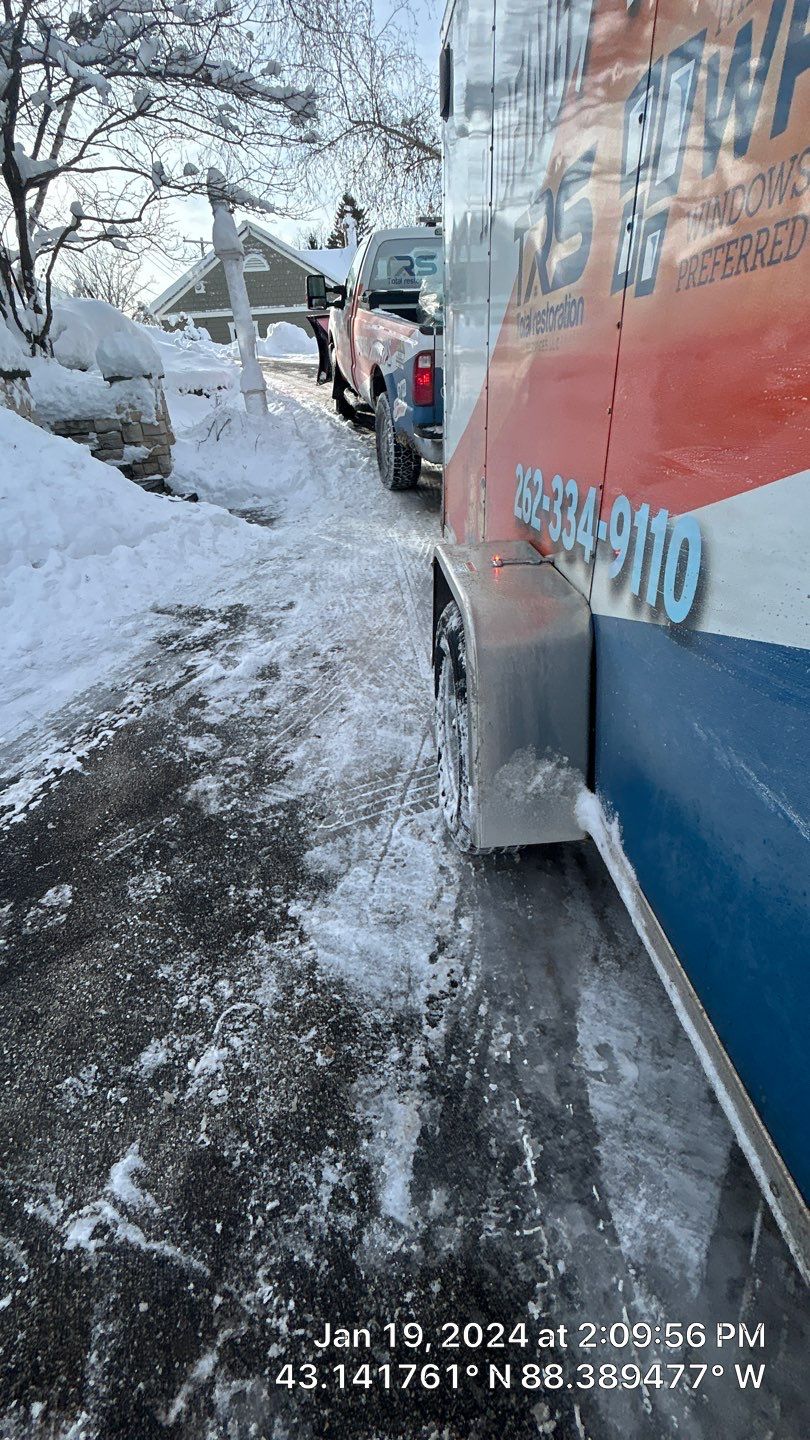 Roof Snow And Ice Dam Removal using Steamer by Total Restoration Services