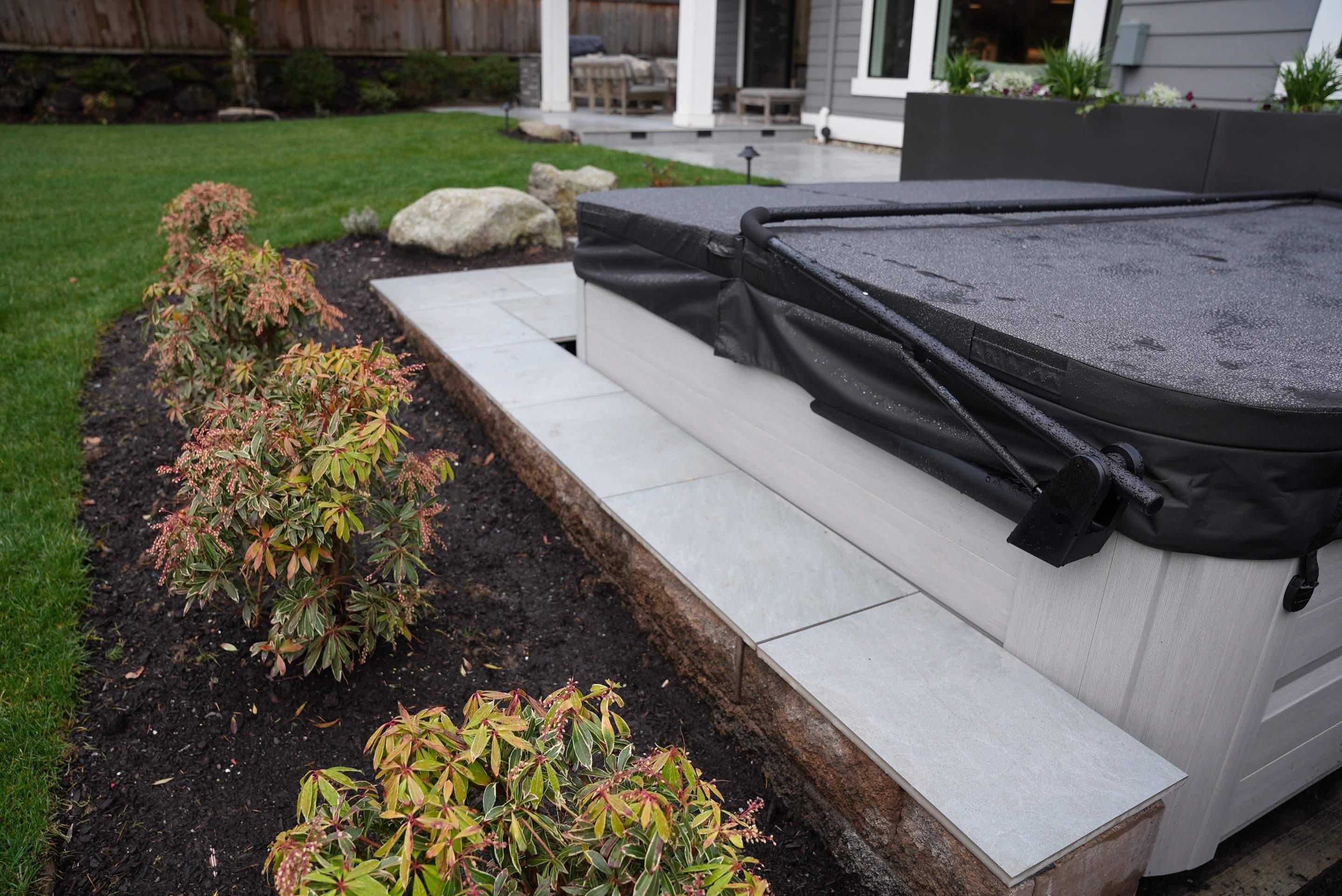 Hardscaping Back Patio Landscape Project  by Jireh Asphalt & Concrete Inc 