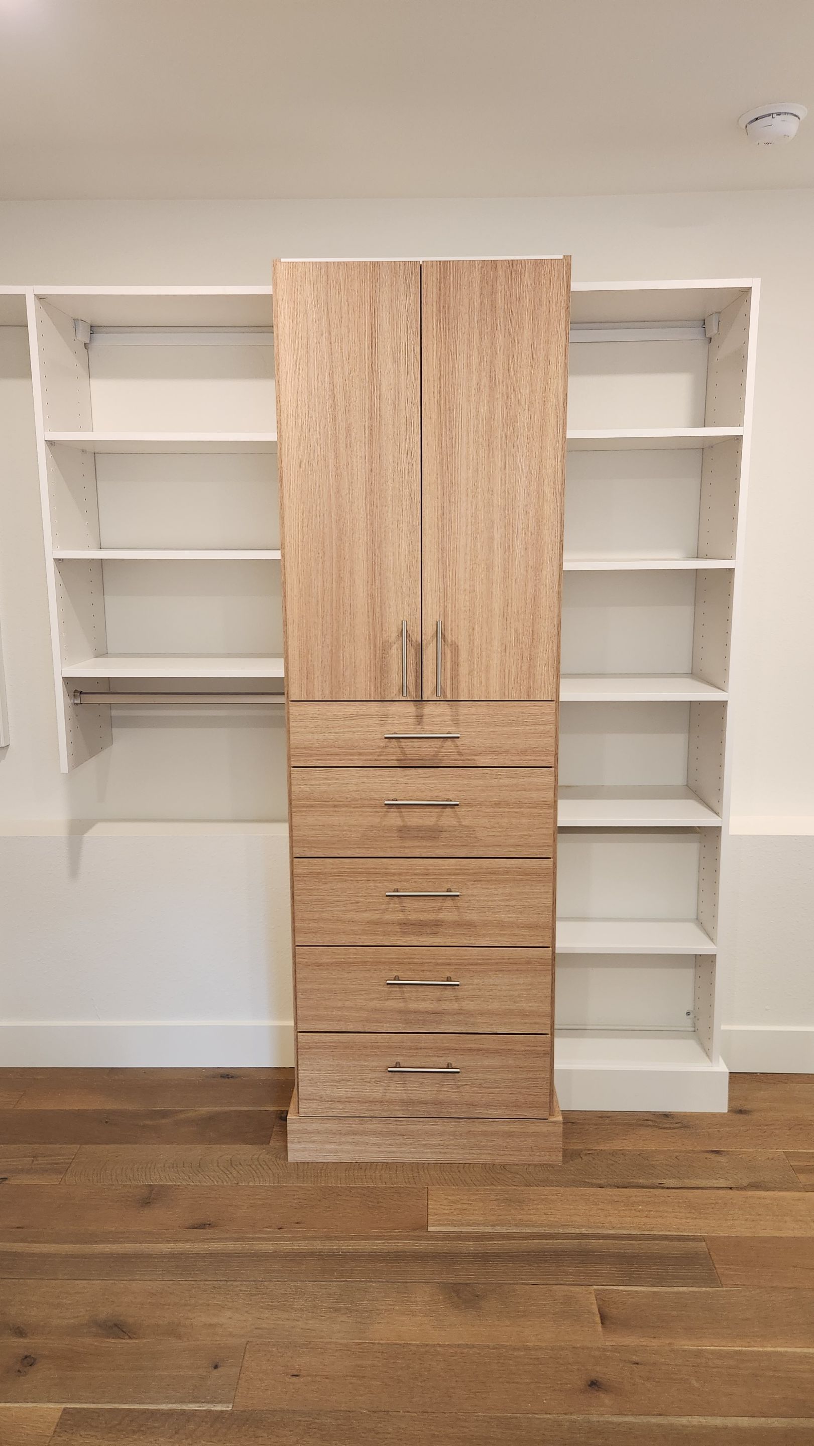 Two-Tone Walk-In Closet in Boulder by Concept 32, Inc.