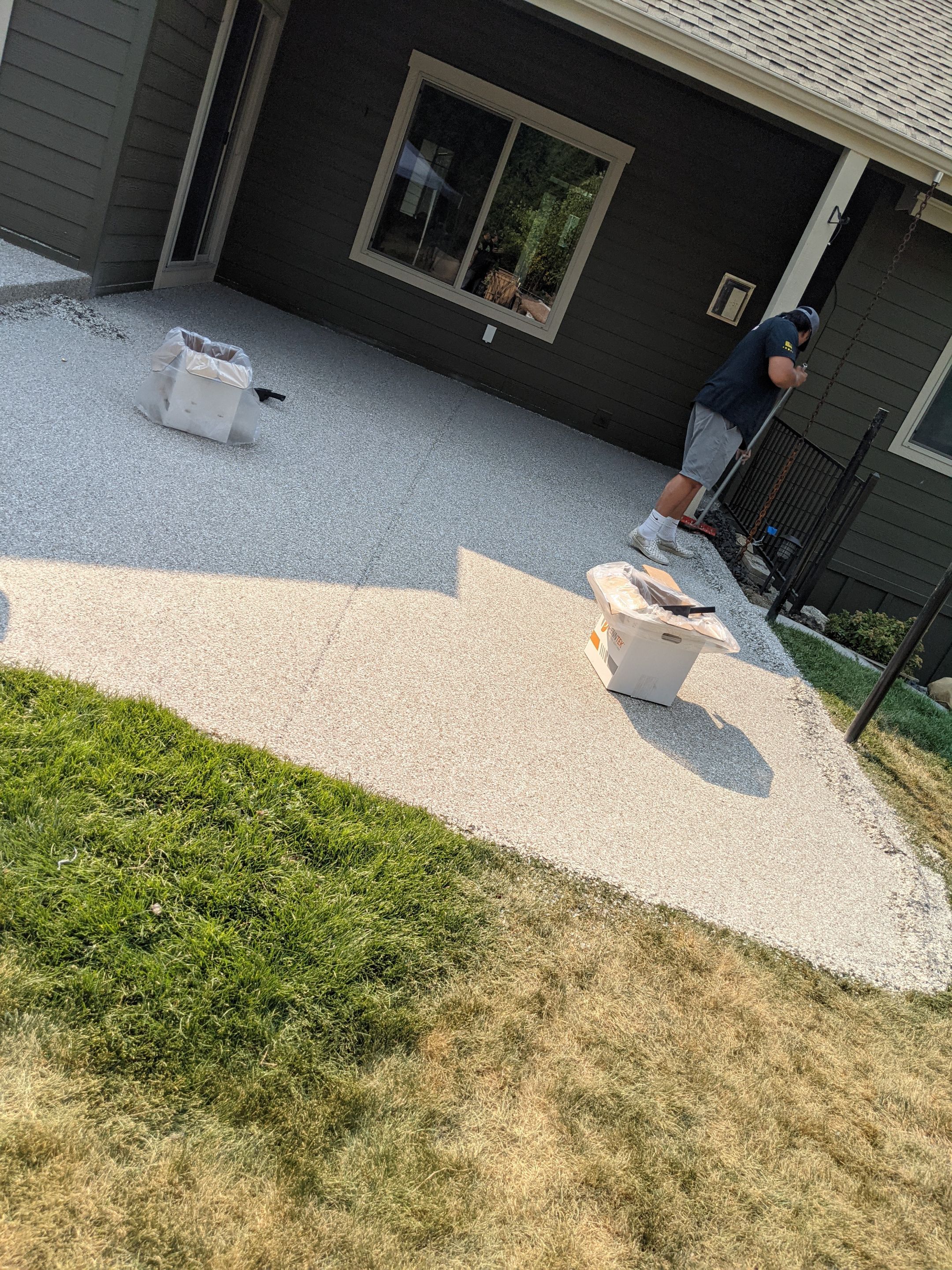 Patio and Walkway using Pebble Beach by Croc Coatings, LLC