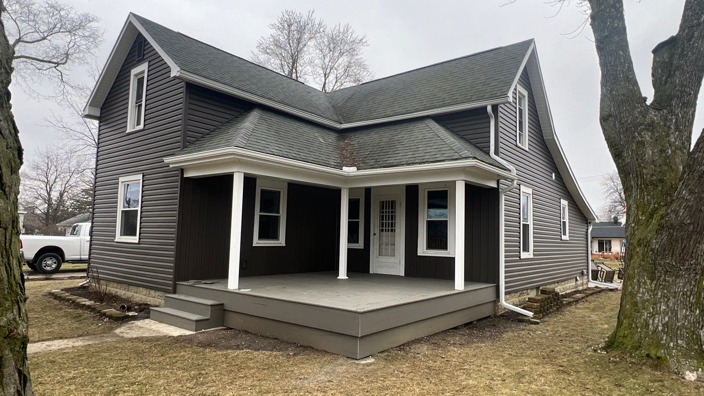 Residential fascia replacement using Exterior Portfolio 4.5 DL - Peppercorn by Nitro Roofing and Construction