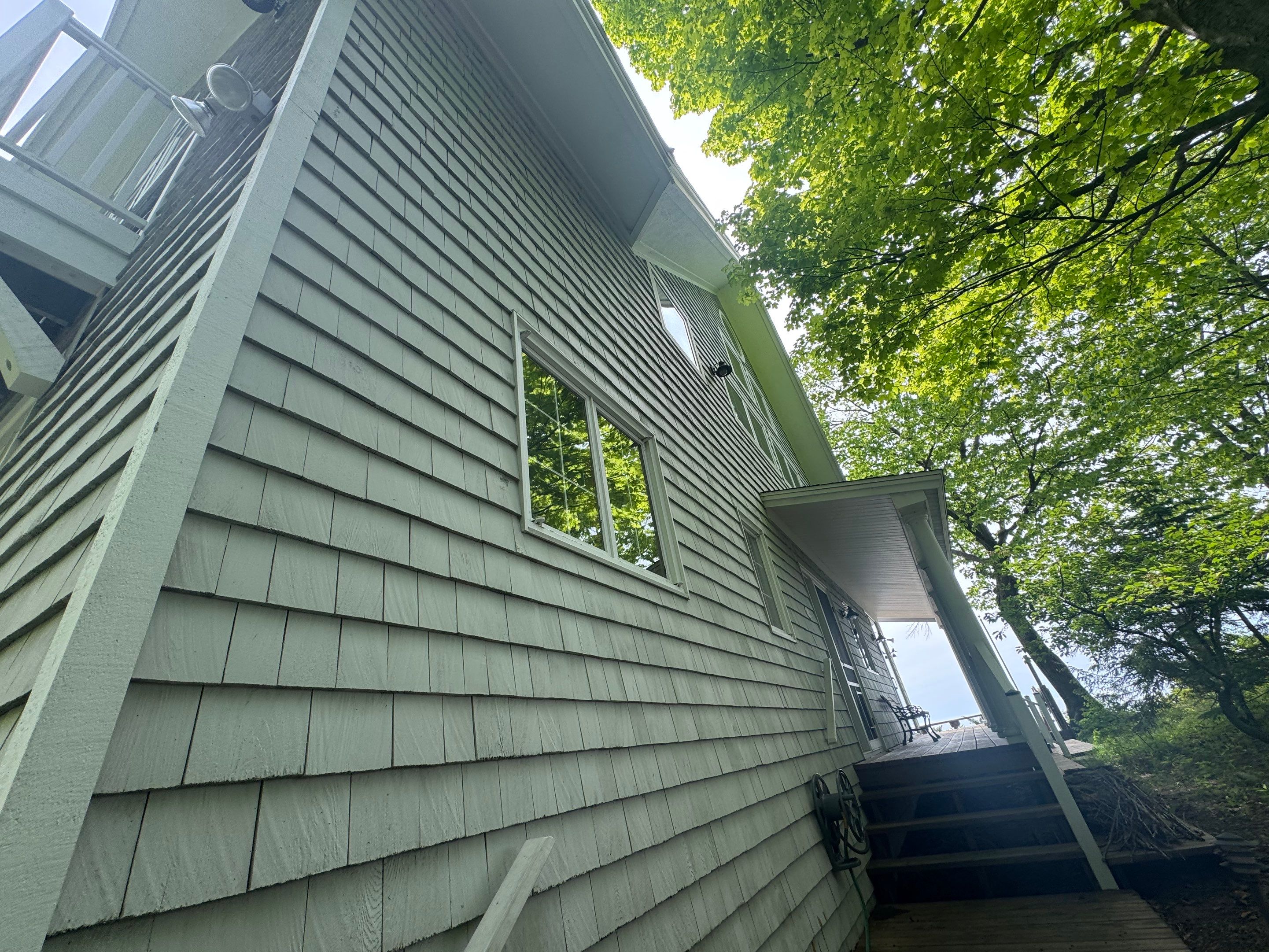 Lakefront Deck Pressure Washing, Exterior Wood Staining, and Painting in West Olive MI by Gordon Painting