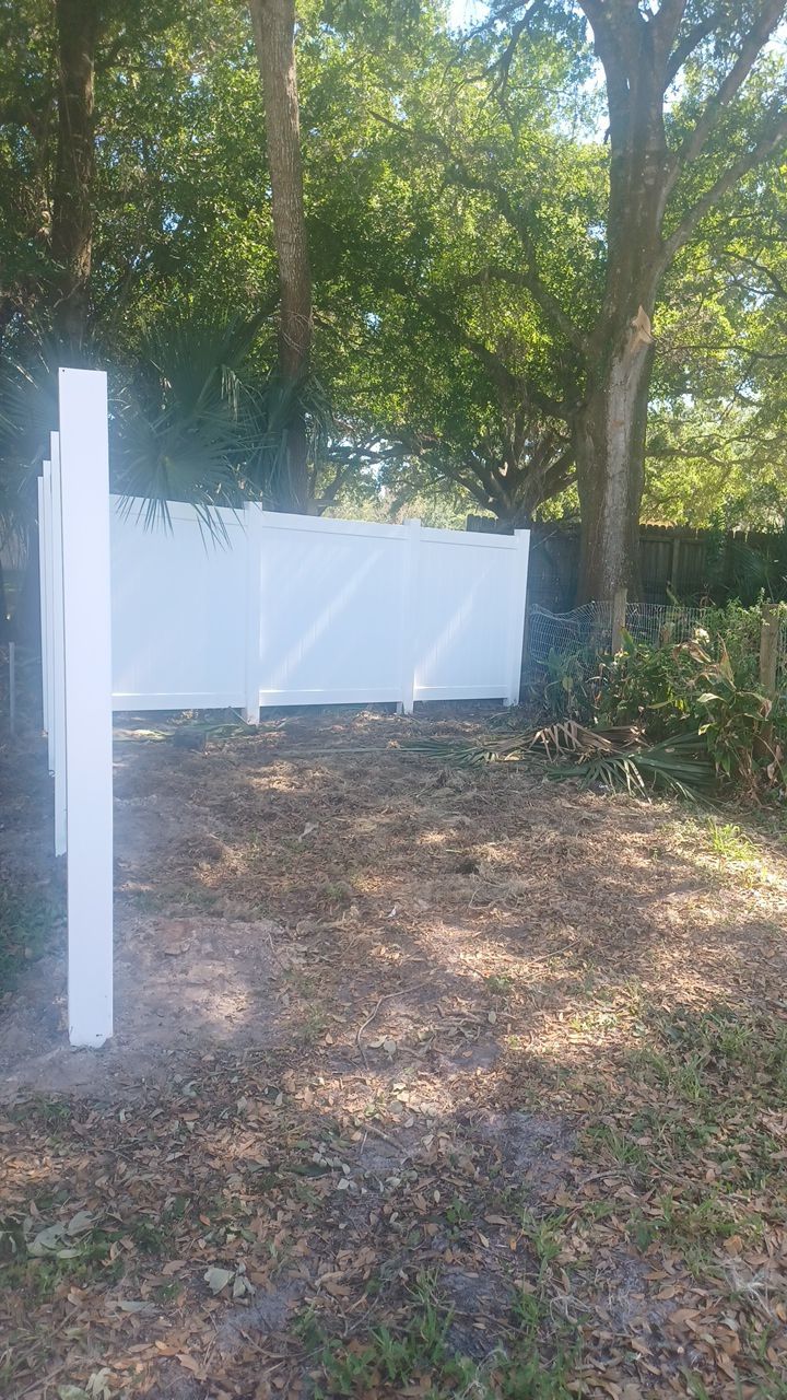 Bradenton, FL 6ft. Tall White Vinyl Privacy Fence by Asap fence and gates, LLC