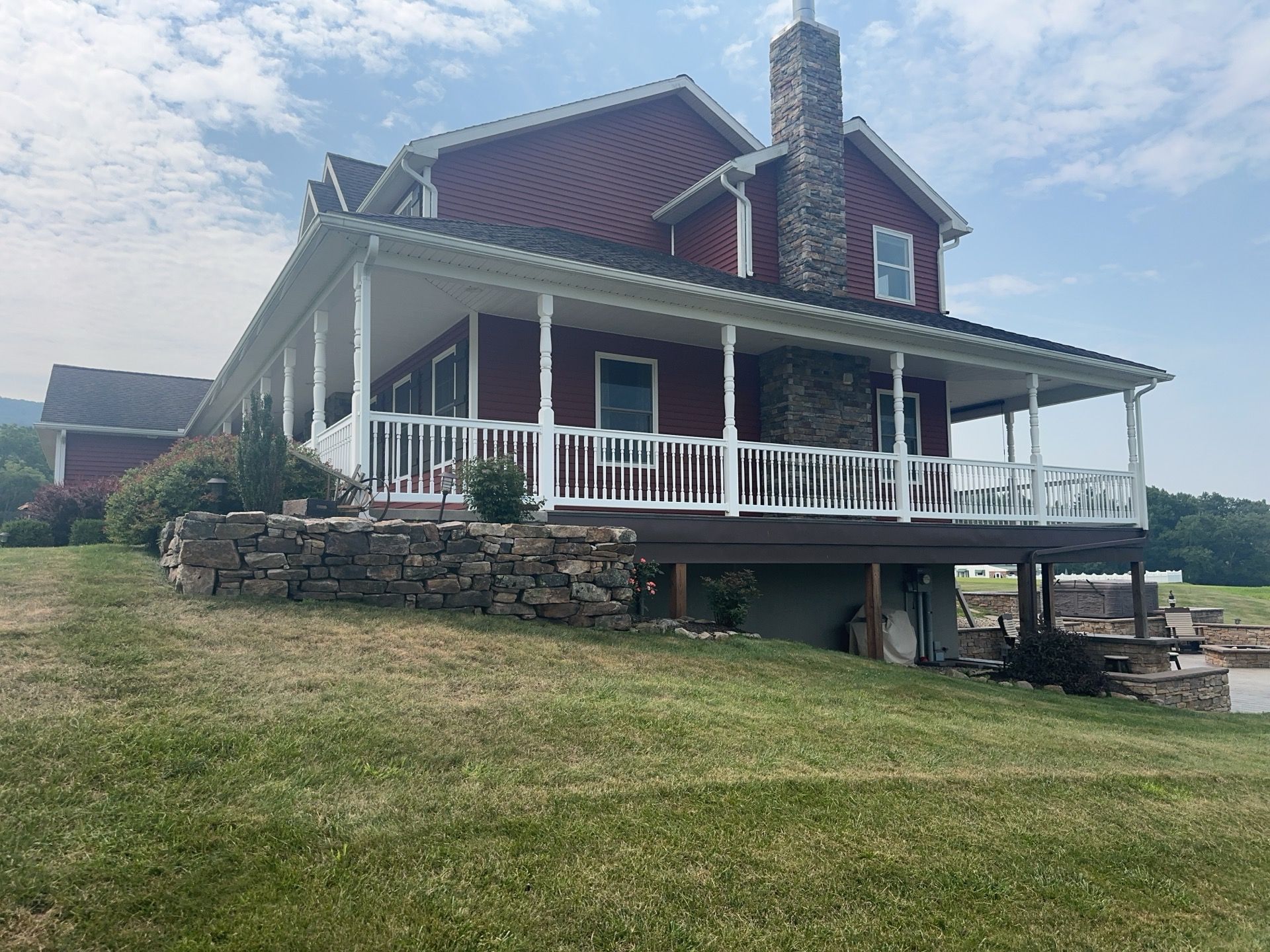 Covered Deck Addition With Custom Gable Roof in Tower City by Esh Builders