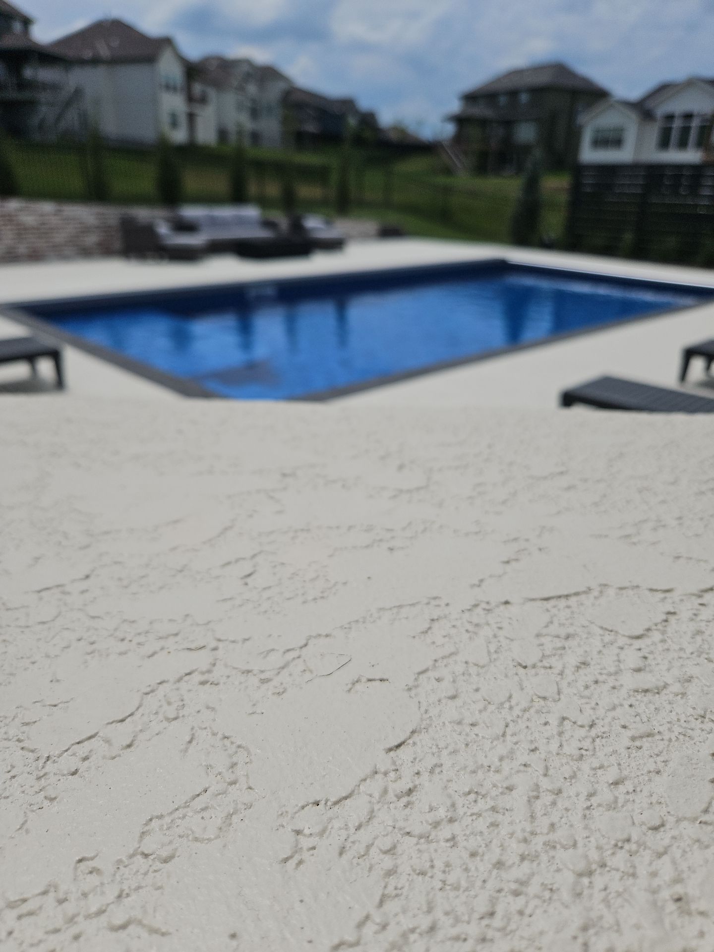 KCMO--Sundek Classic Texture Resurfacing--Bone White by Big Red Decorative Concrete, LLC