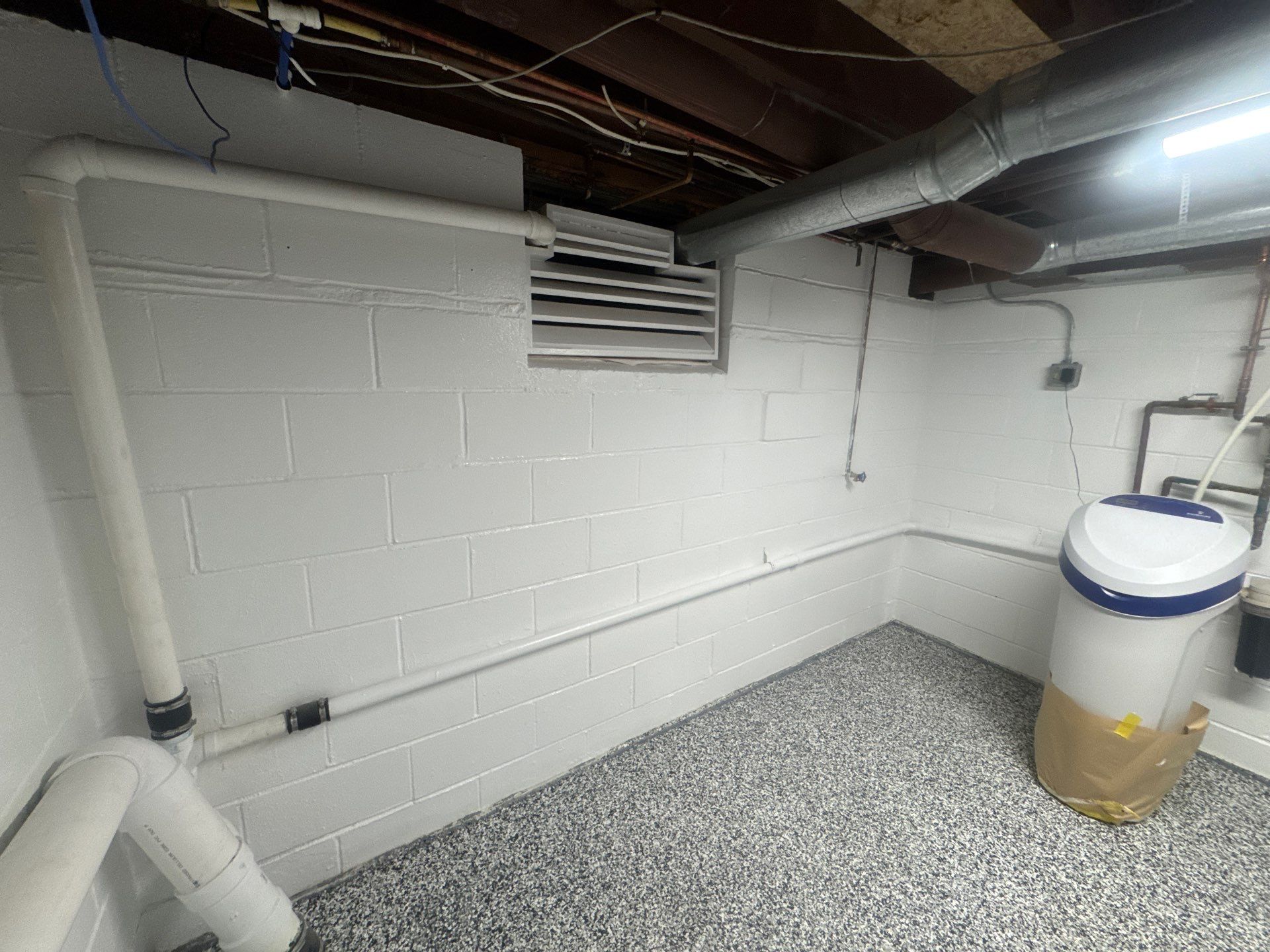 Repaint Walls and Apply Epoxy Flooring by Midwest Paint LLC