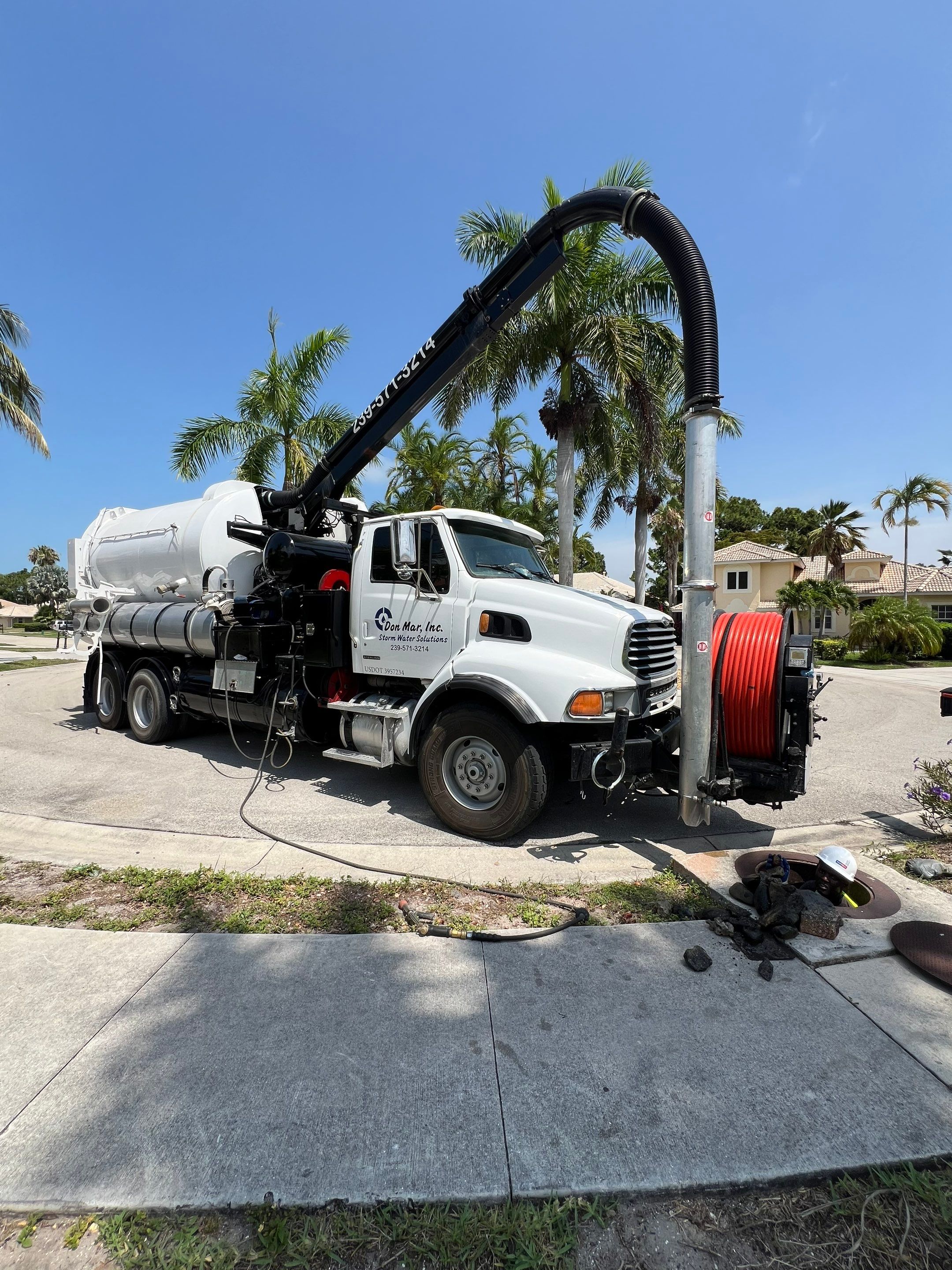 Naples Park Neighborhood Stormwater System Catch Basin Cleaning by Don Mar, Inc. Storm Water Solutions
