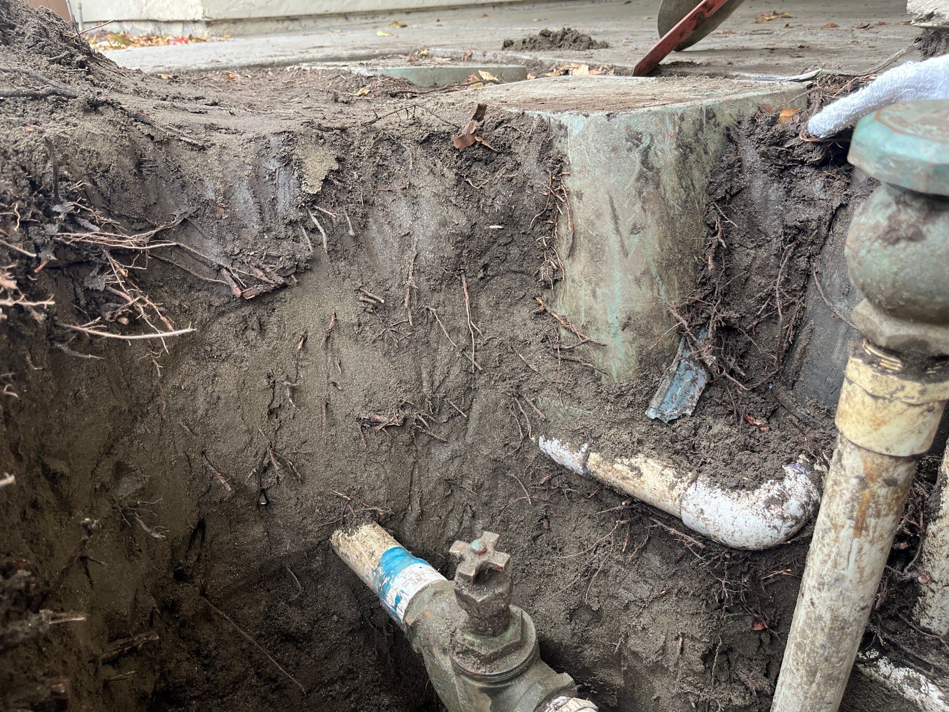 Installation of New Underground Piping by Us Plumbing 
