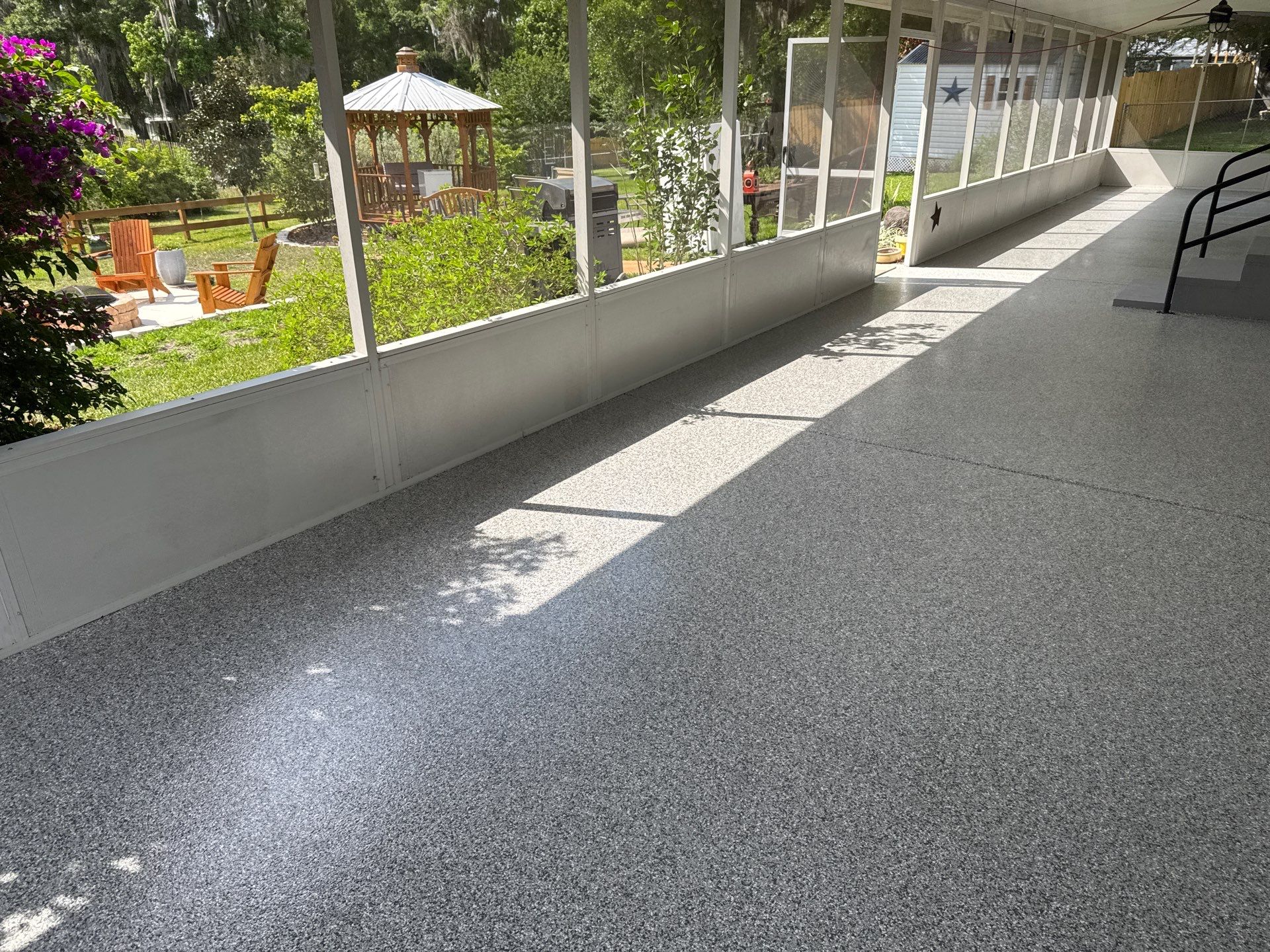 Porch Project in Melrose, FL in Mount Everest by Cross Creek Concrete Coatings