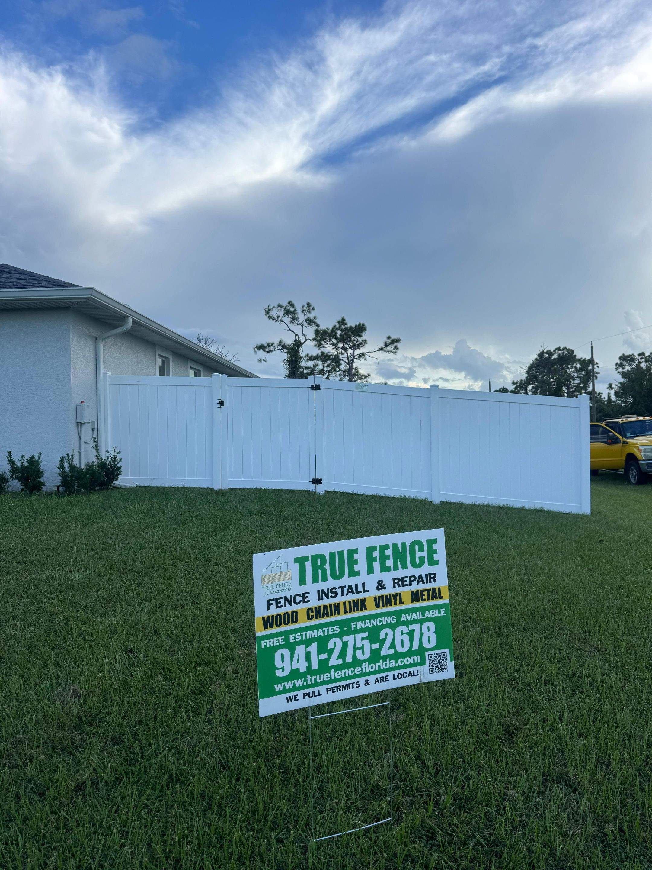 Vinyl Install in Placida by True Fence LLC
