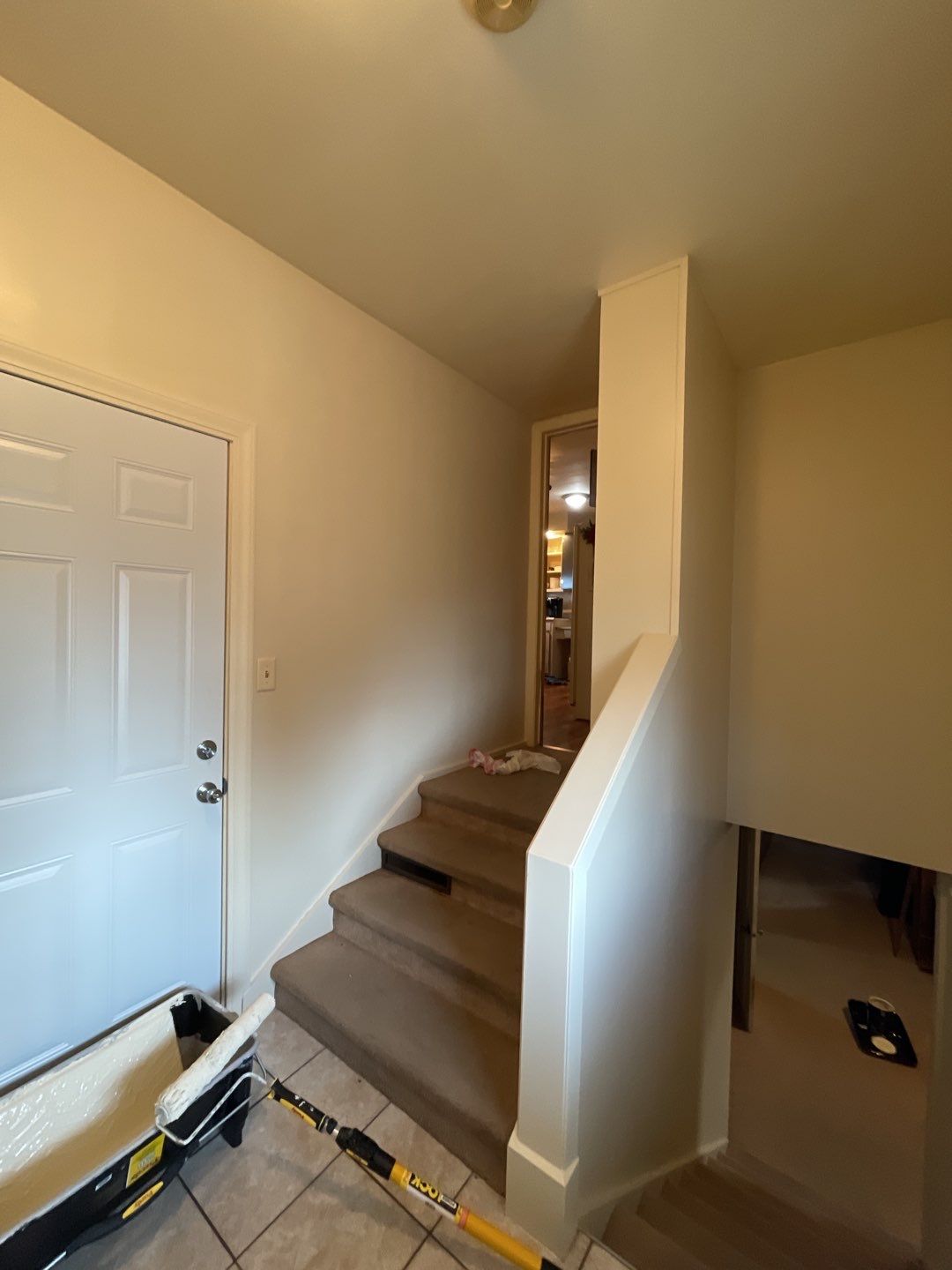 Painting Kitchen Cabinets and Walls using Sherwin Williams paint by Lightning Exteriors