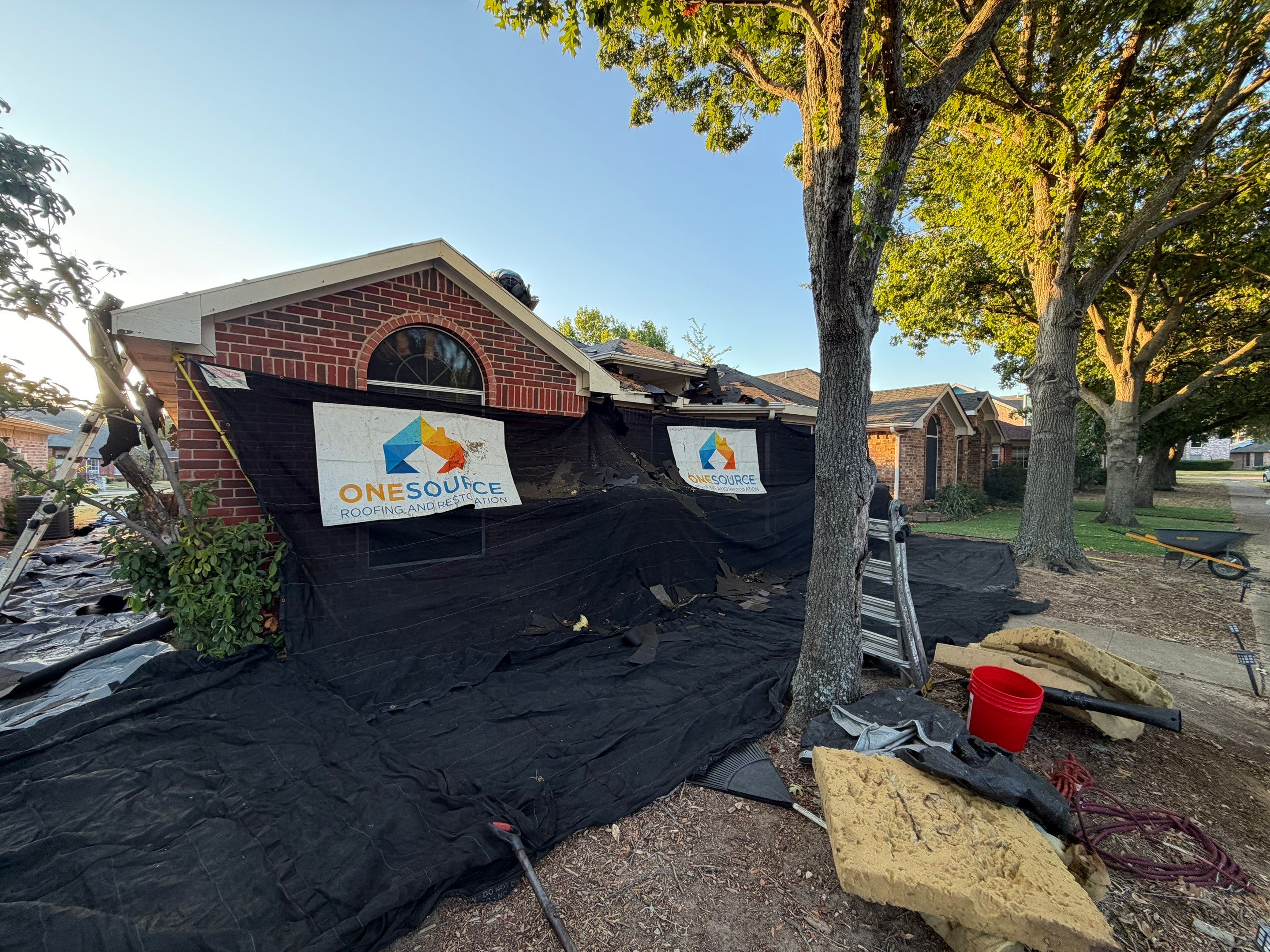 Residential Roofing Installation using Malarkey Highlander Weathered Wood Plus by OneSource Roofing and Restoration
