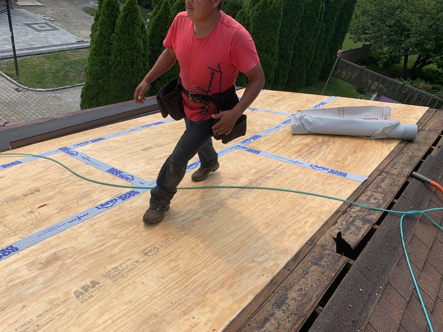 Residential Roofing Installation using Owens Corning Duration Brownwood by A Plus Exterior