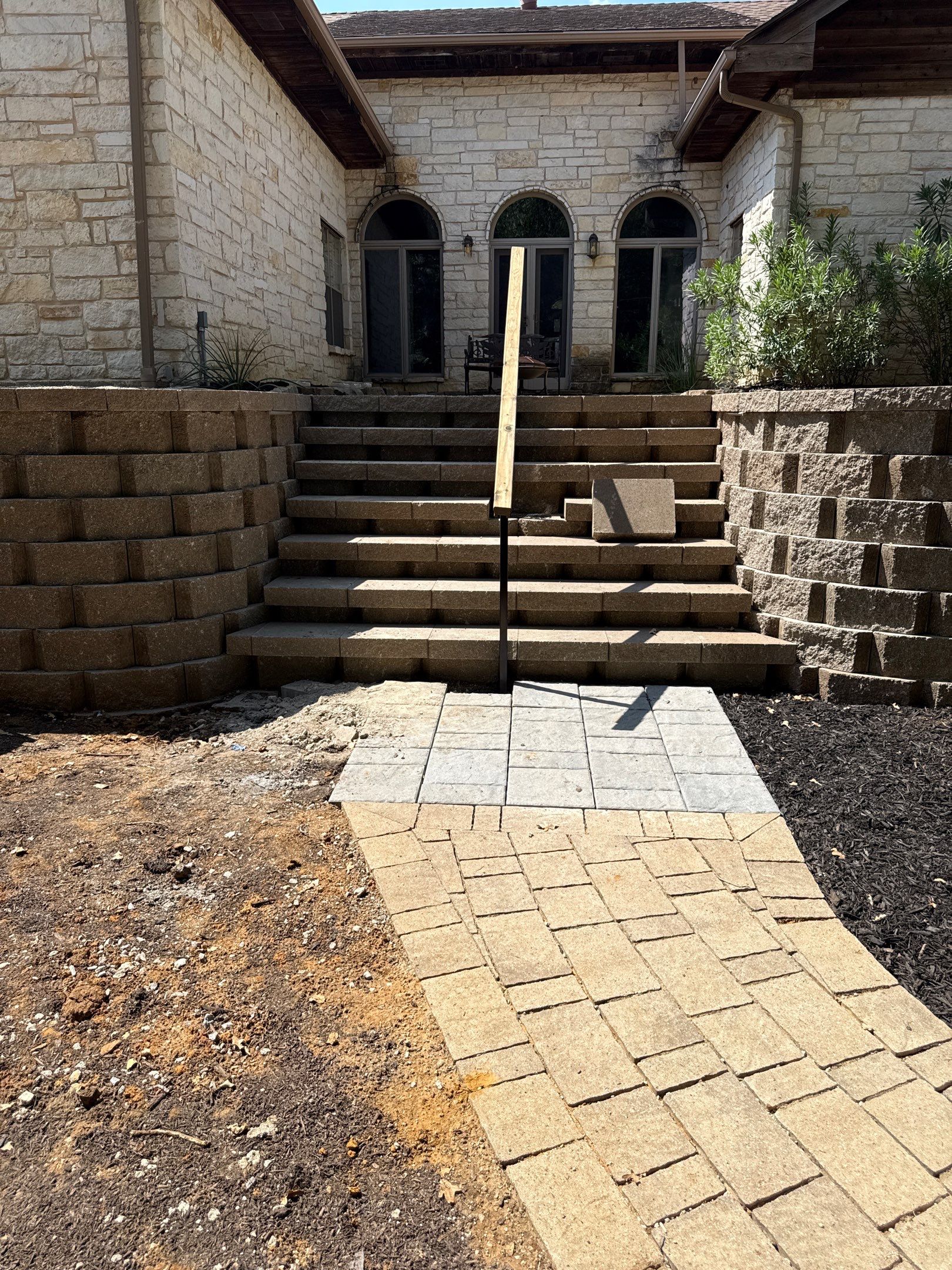 In Progress Retaining Wall Project by Peterson’s