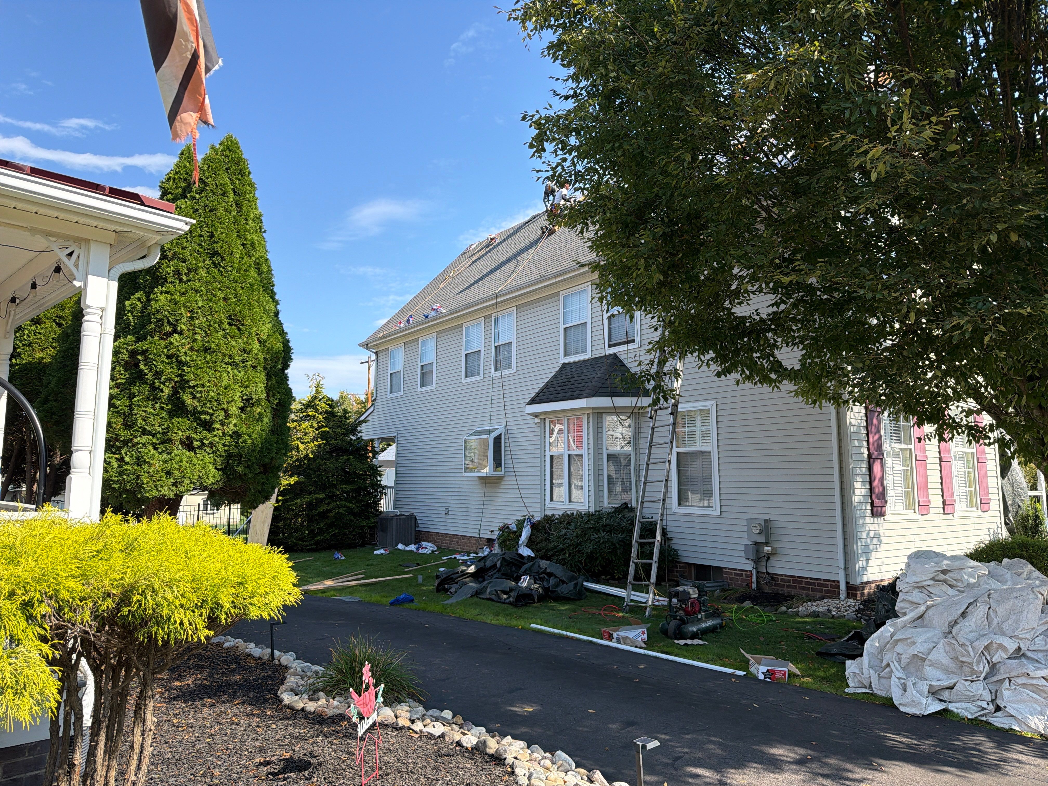 Complete Asphalt Shingle Roof Replacement for Home and Garage in Ivyland by Stofan Construction LLC