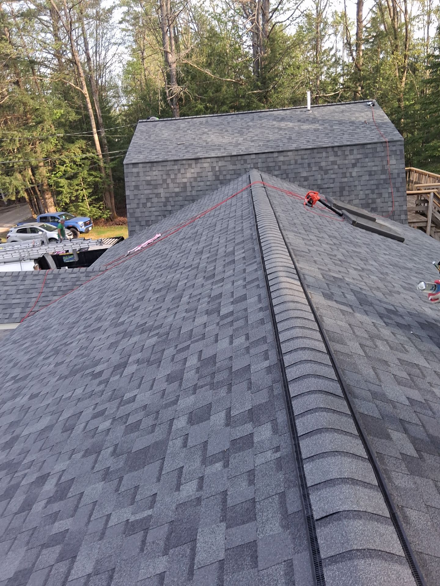 Asphalt Shingle Roof Replacement and Skylight Installation in Newport, NH by Tall pine roofing