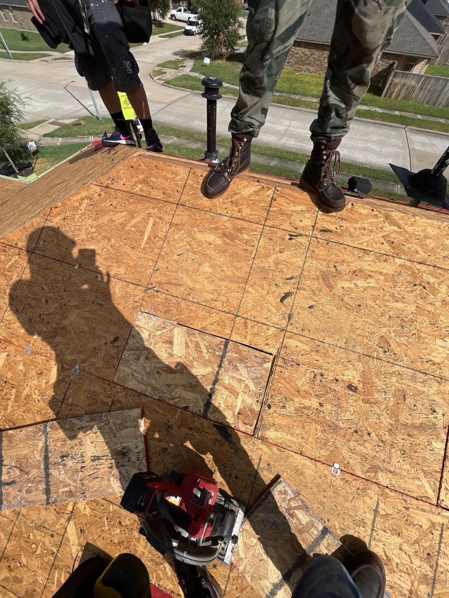 Reroof after Hurricane Beryl by Berry Good Roofing 