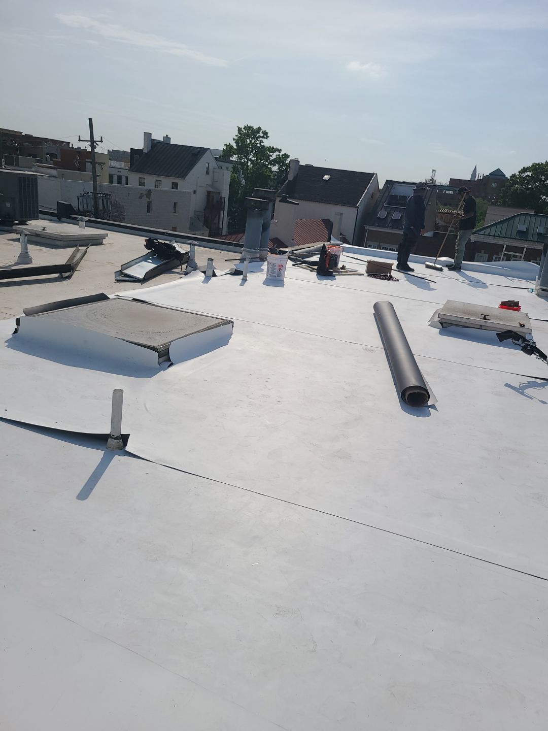 Alexandria: Carlisle Syntec TPO Flat Roof Installation by RM Banning, Inc.