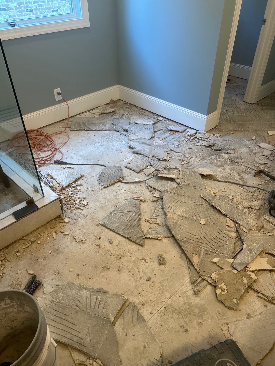 Master Bath Tile Repair  by Footprints Floors of Nashville