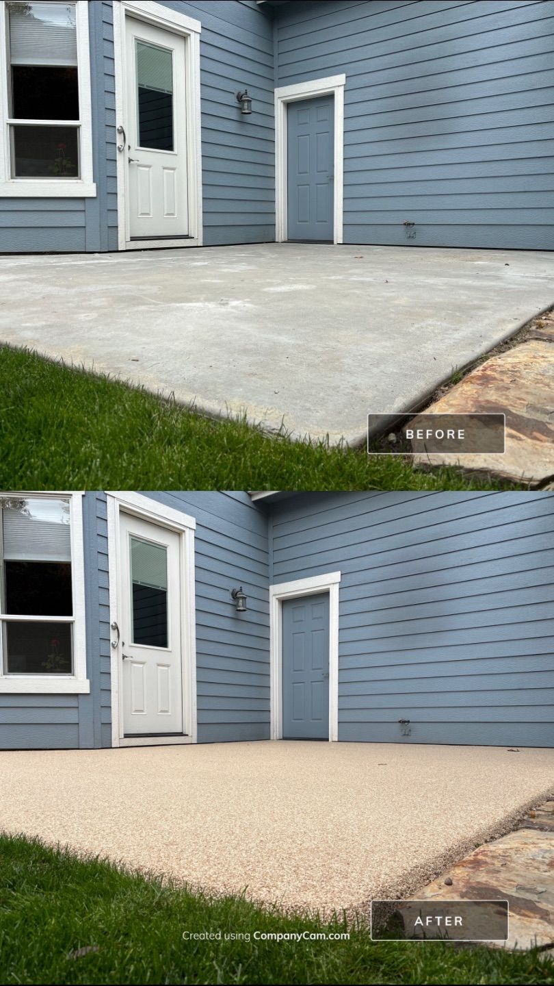 Flaking and Deteriorating Patio Made NEW! by Mr. Mudd Concrete