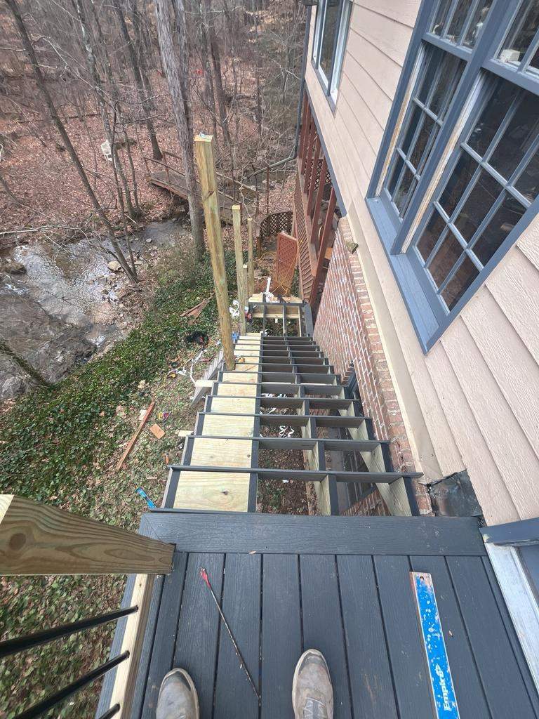 Trex Deck Build with Hybrid Railing in Lilburn, GA by Nelson Exteriors 