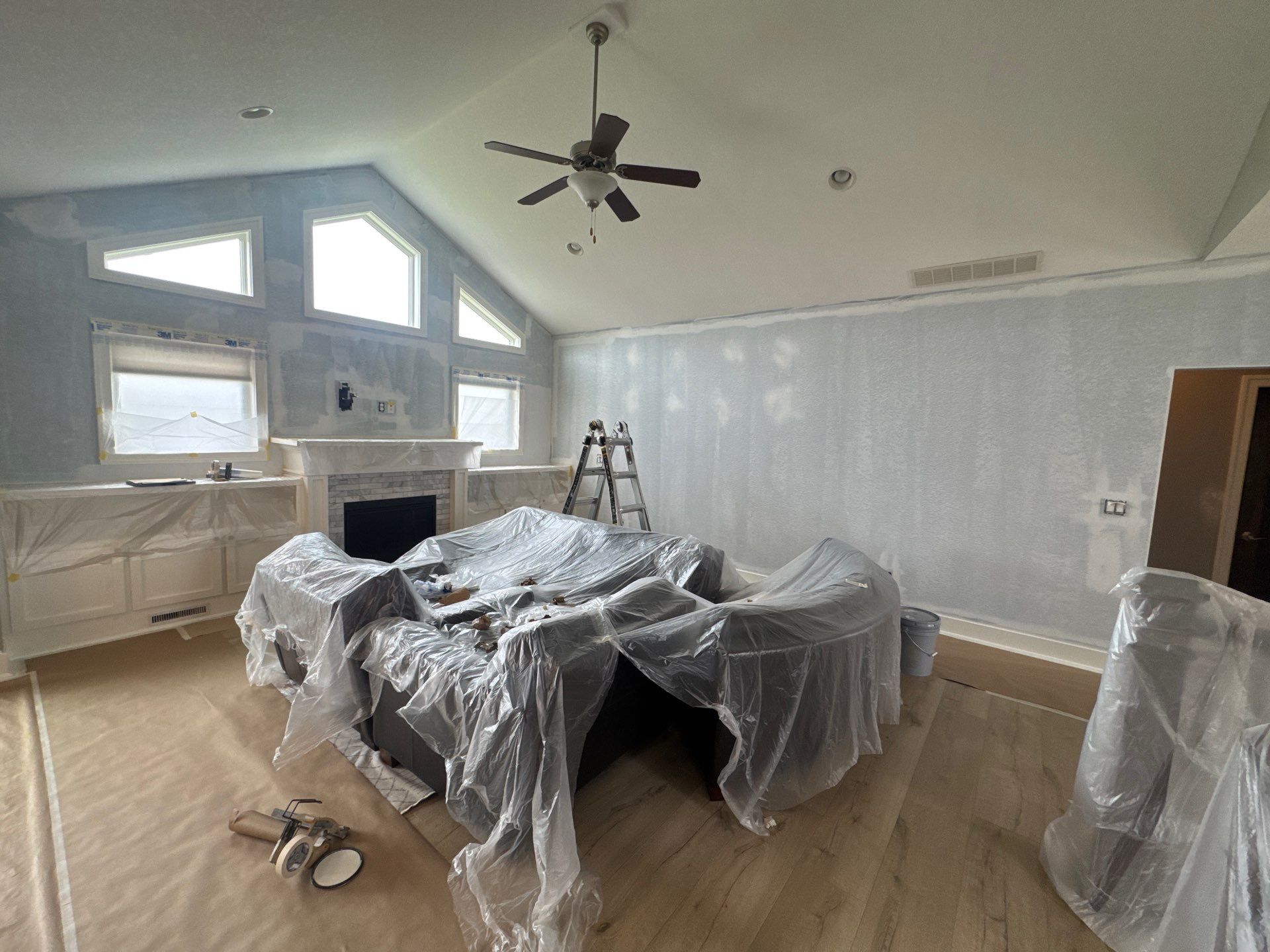 Interior Repaint walls and Baseboards with Color Change by Midwest Paint LLC