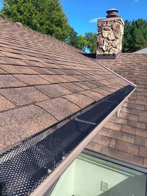 6" EDCO Timber Gutter Installation with Black Screen Gutter Covers – Mendota Heights, MN