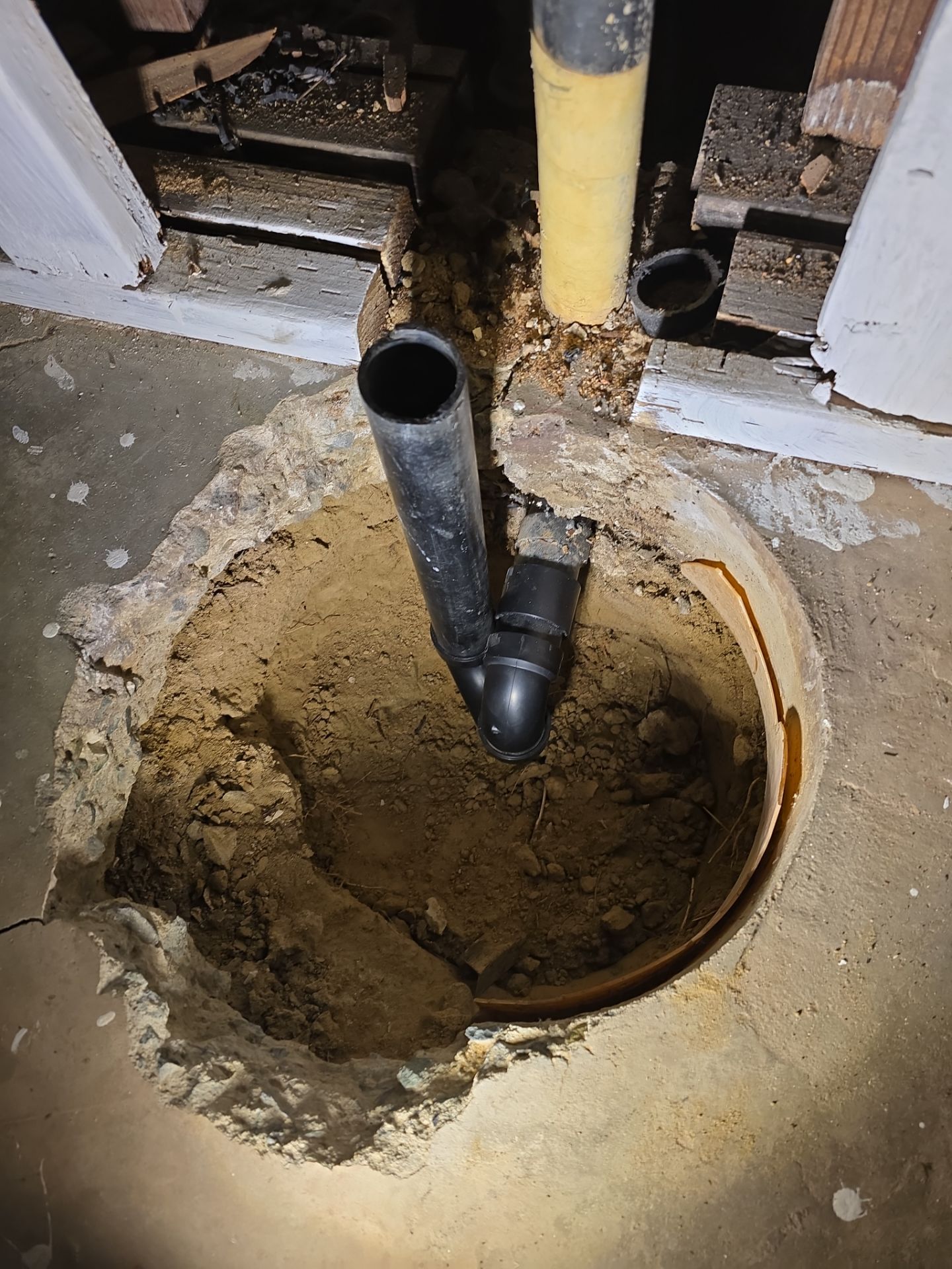 Shower Tub Installation with Underground Plumbing by Us Plumbing 