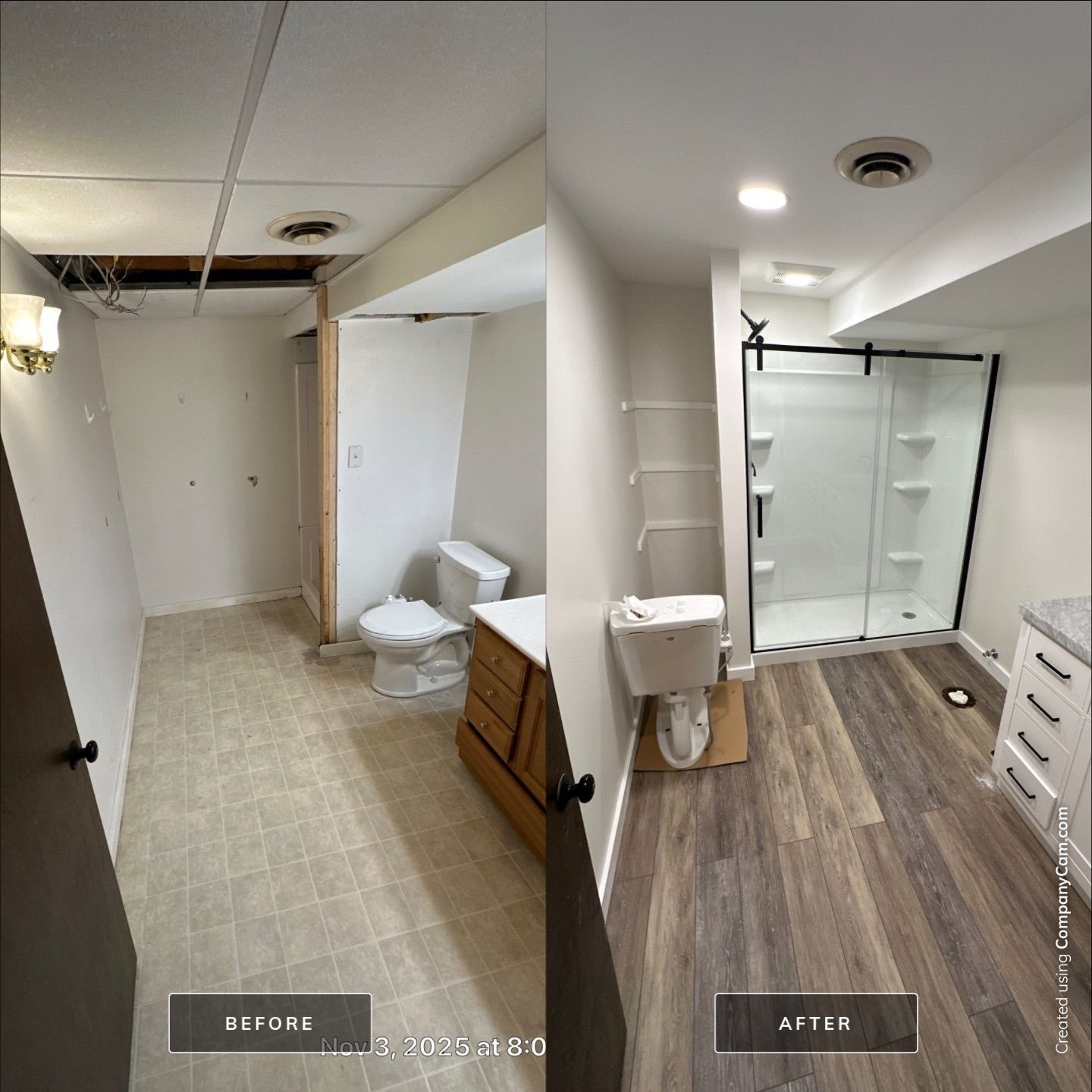 Basement Bathroom Update by Renovatic LLC