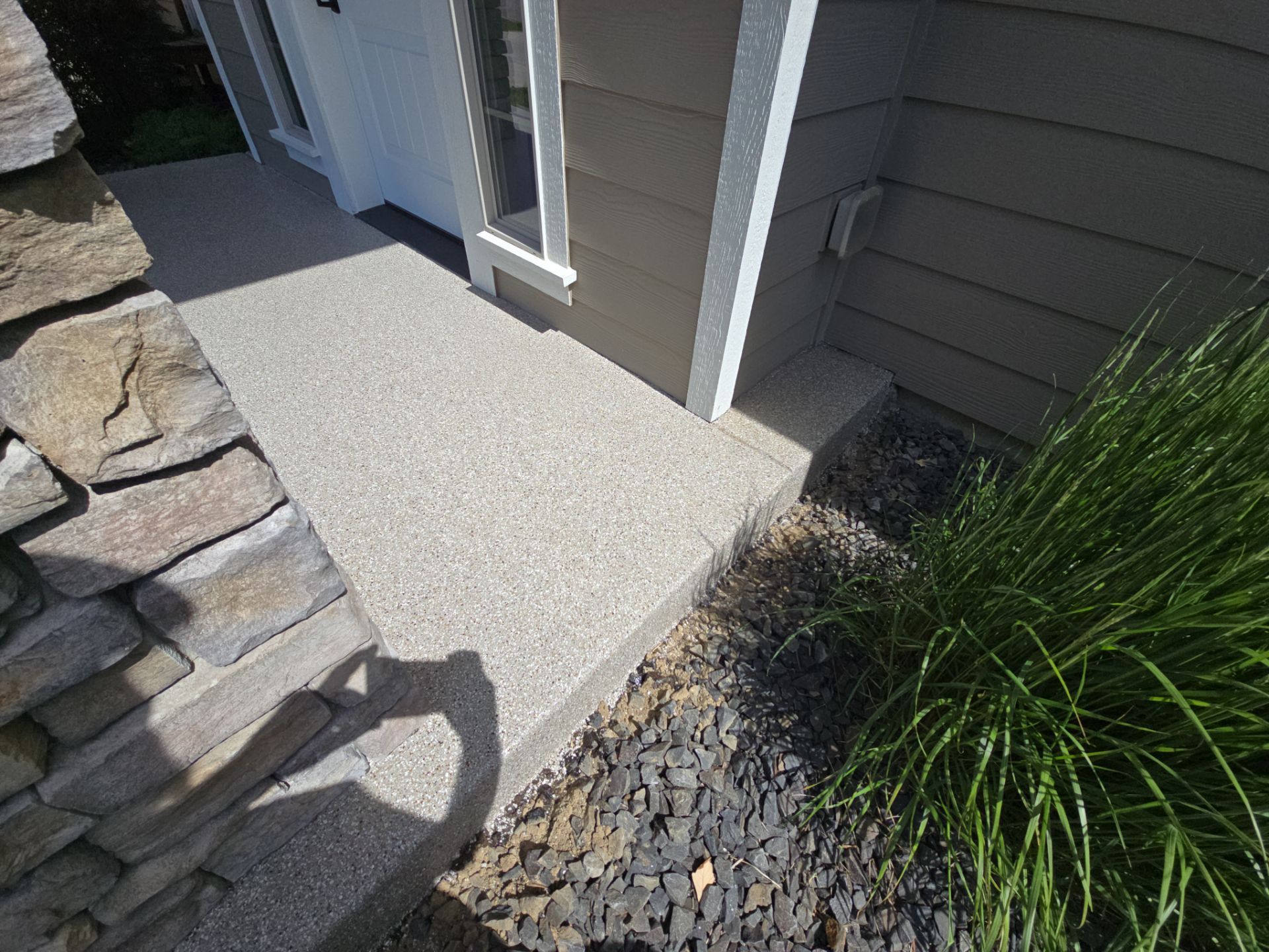 Walkway Transformation using Pebble Beach by Croc Coatings, LLC