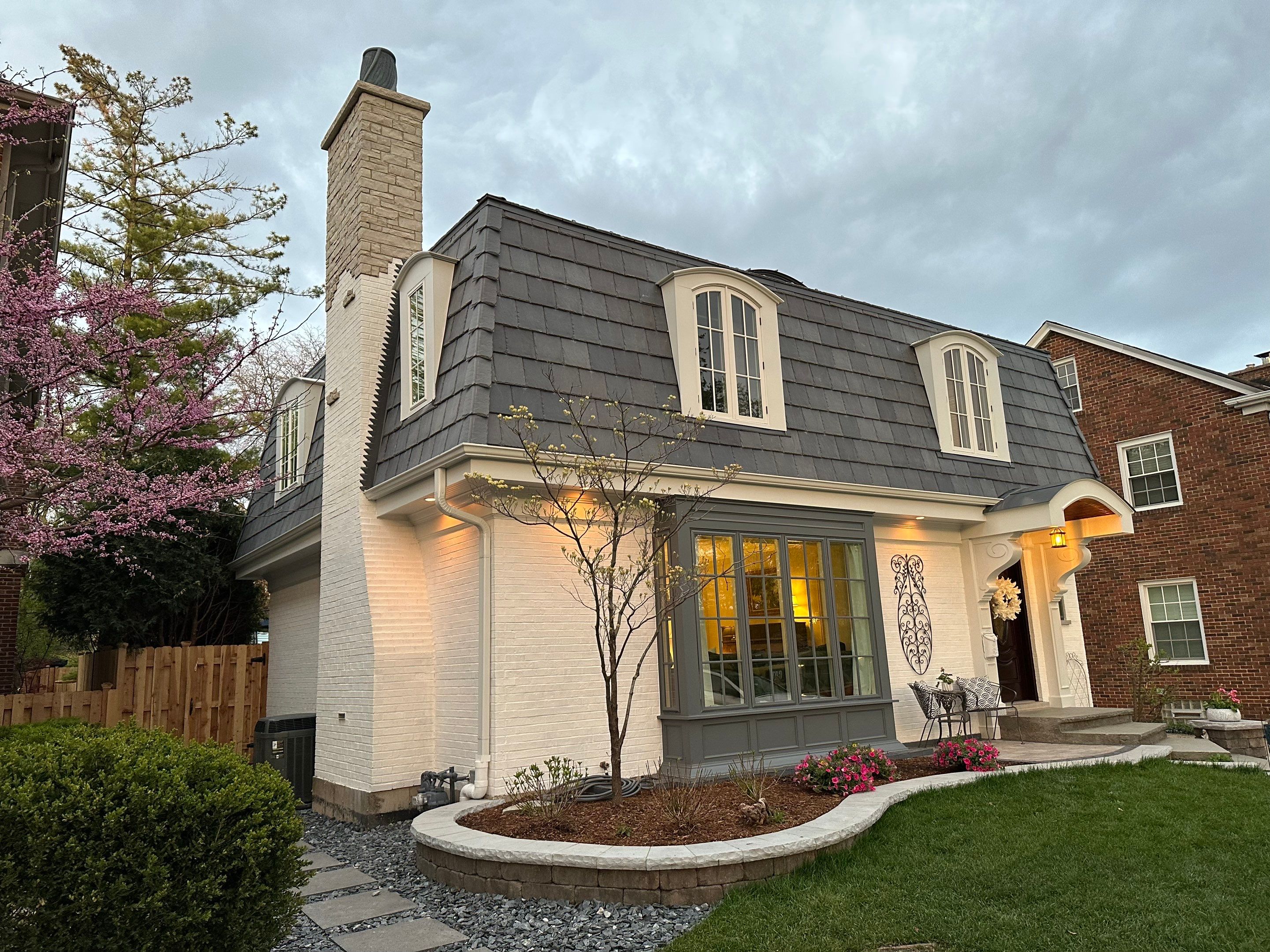Elmhurst Home Exterior Renovation with Hardie Siding and New Portico by Great American Exteriors