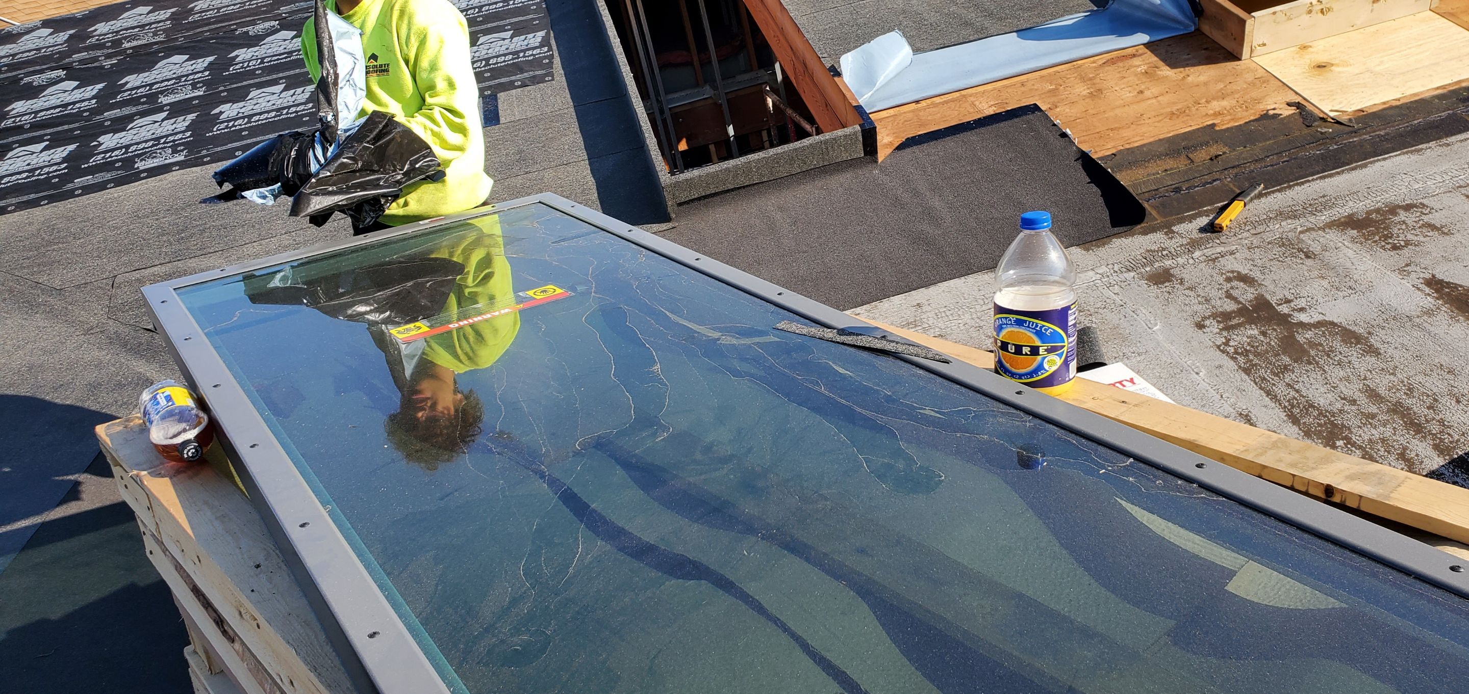 Skylight removal and install  by Absolute Roofing and Construction