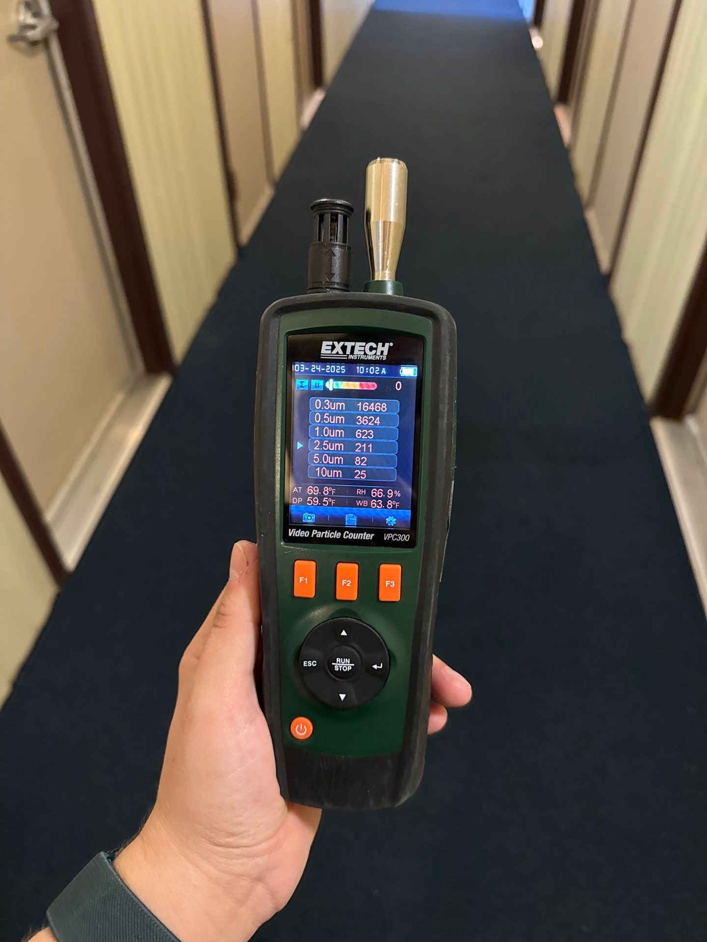 Flood Damage using IR Camera, Moisture Meter, Air Cassette samples and Tape lifts by Building performance Solutions LLC