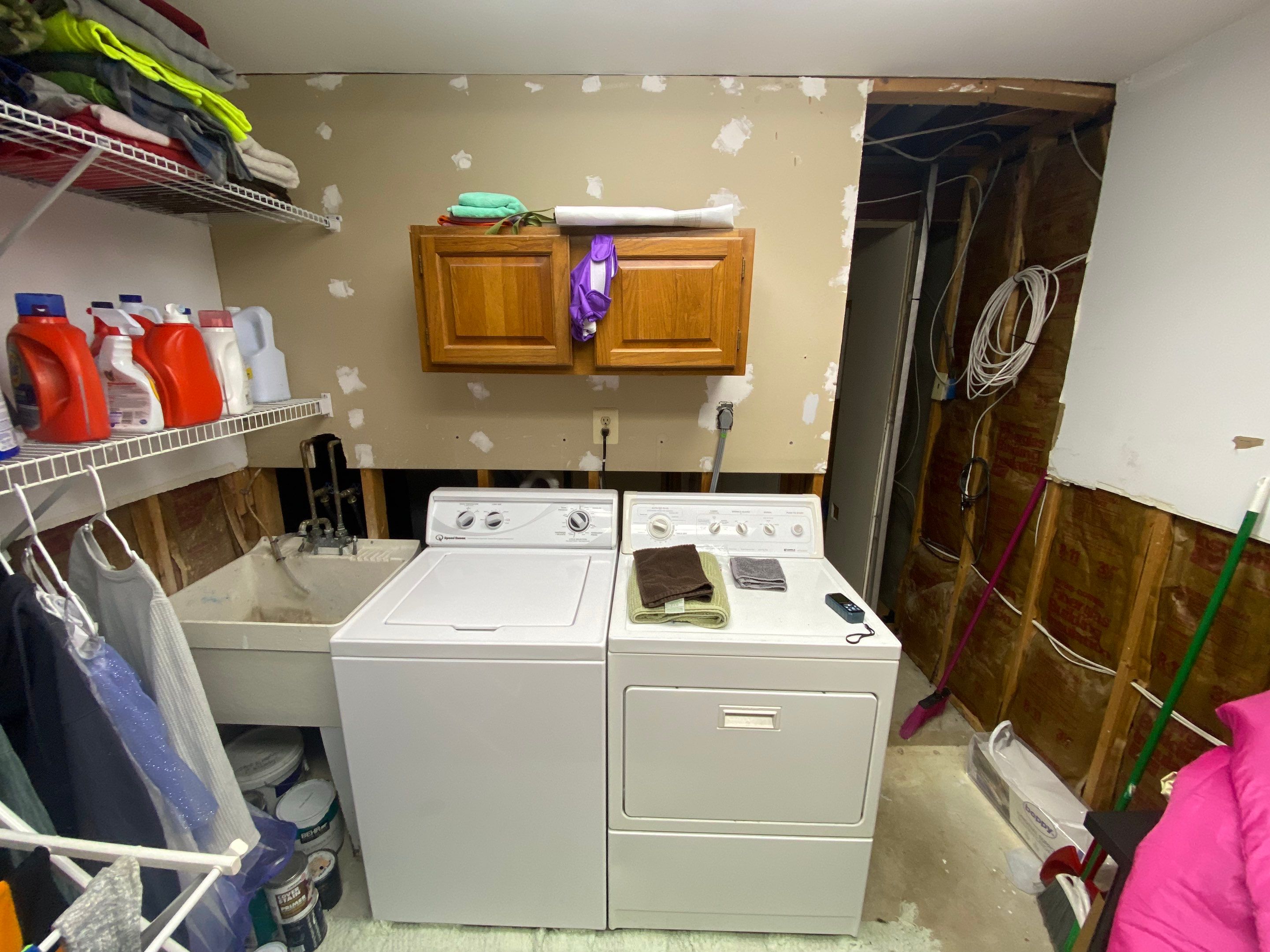 Laundry Room Redmodel using Lifeproof Luxury Vinyl Plank Flooring by The Smet Companies, LLC