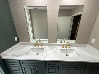 Beveled Mirrors w/ Gold Mirror Clips 