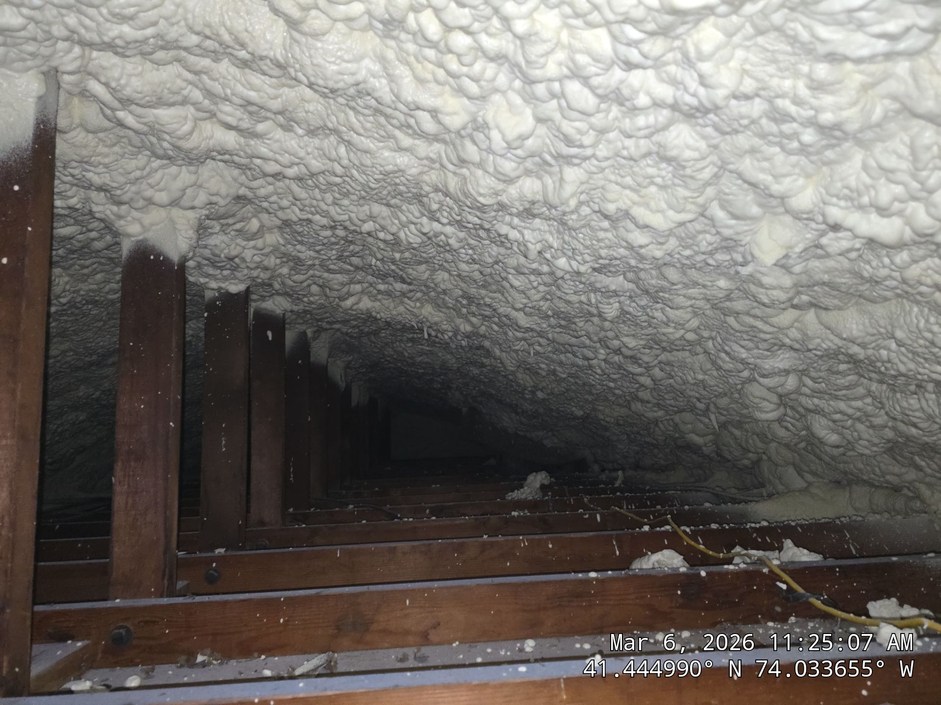 Attic Insulation using open cell spray foam by NYS Foam & Energy