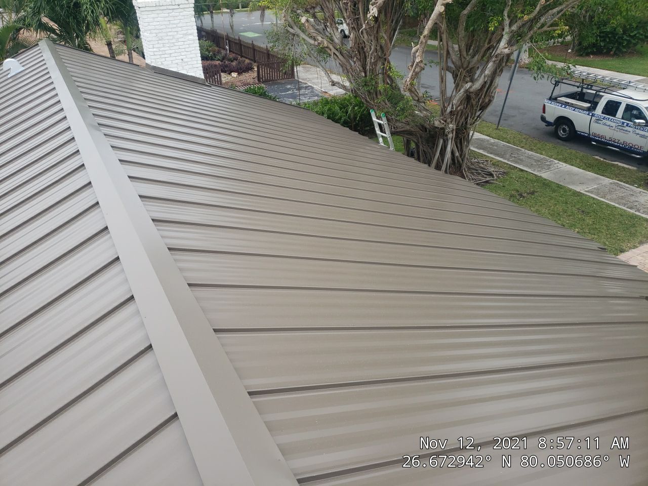 Residential Roofing Installation using 1" Nail strip metal roof by BLUES BROTHERS CONSTRUCTION CORP
