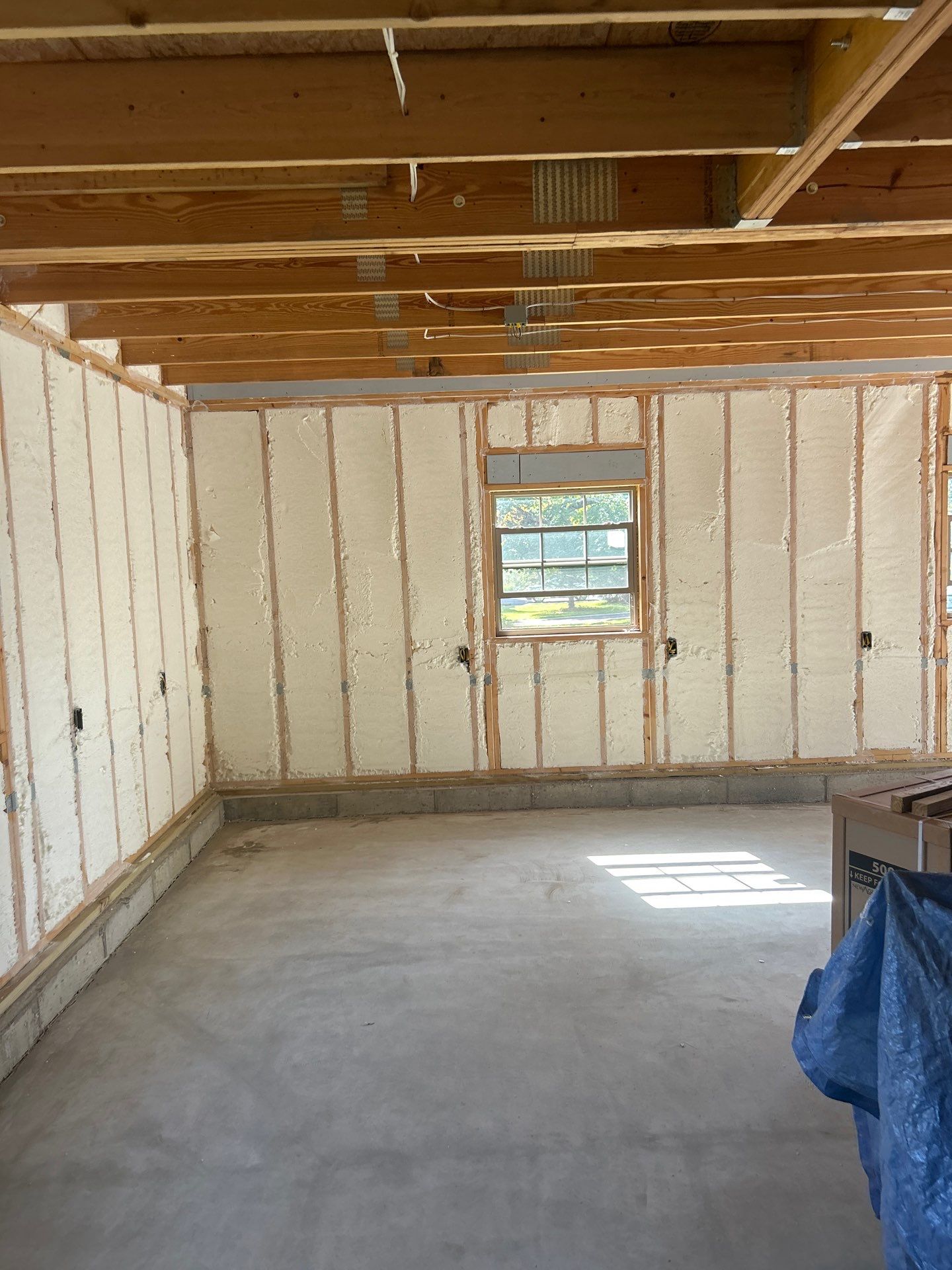 Detached Garage Closed Cell Spray Foam in Newburgh by NYS Foam & Energy
