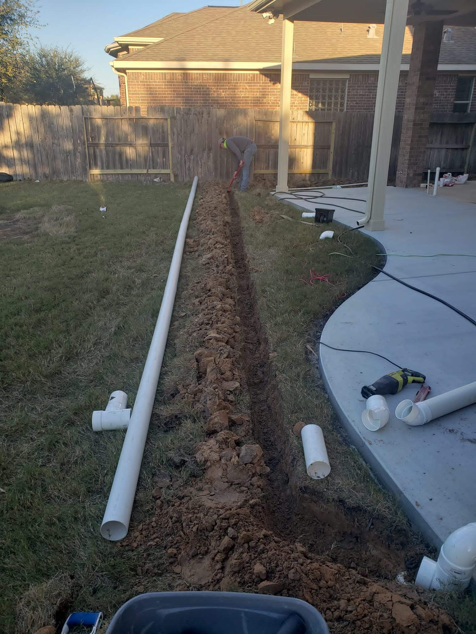 Sideyard Upgrade – Drainage + Walkway + Utility Area Transformation by Texas Urban Elements