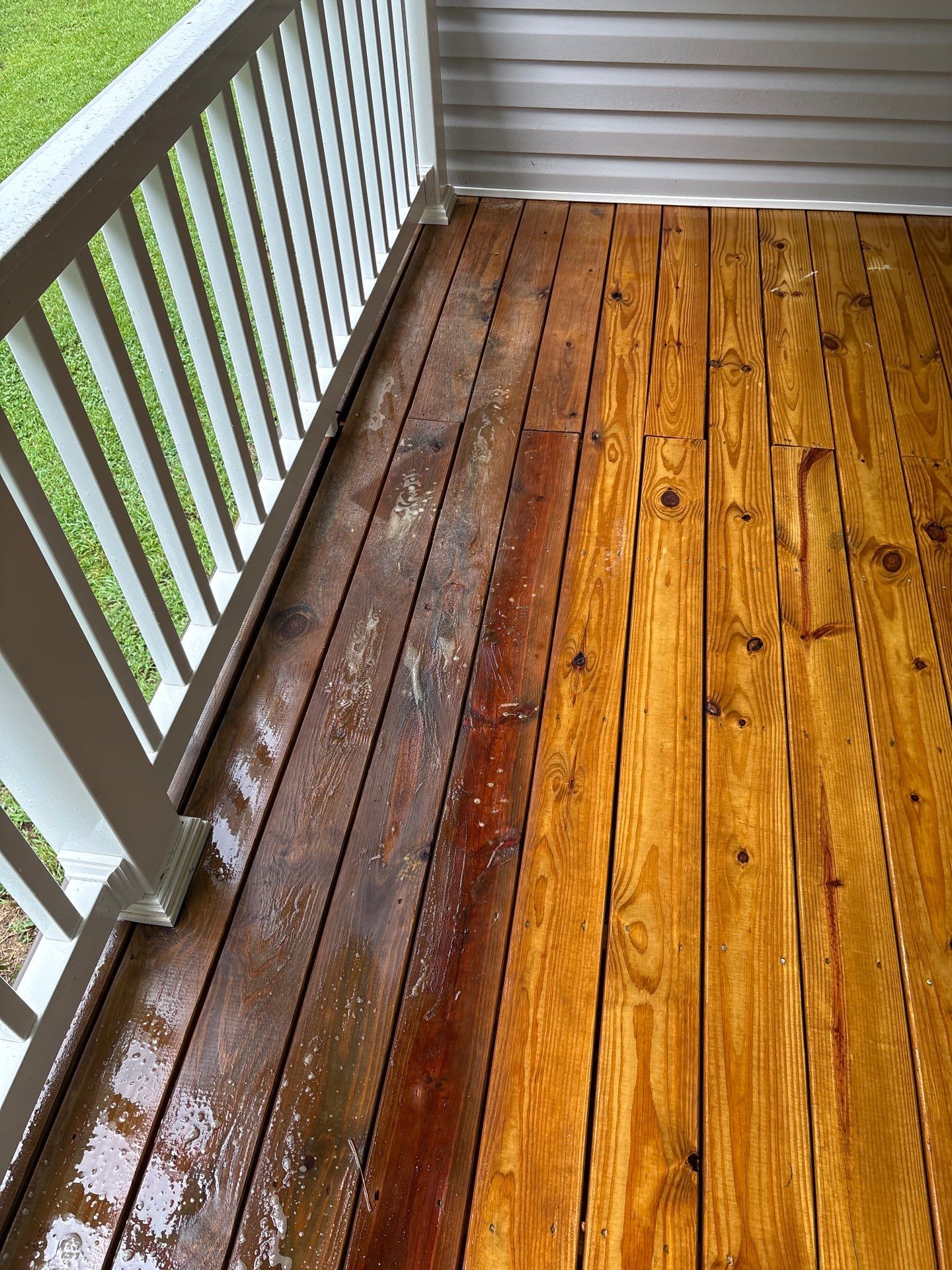 Wood Deck and Concrete Walkway using Wood and Concrete Sealant by DuraSeal