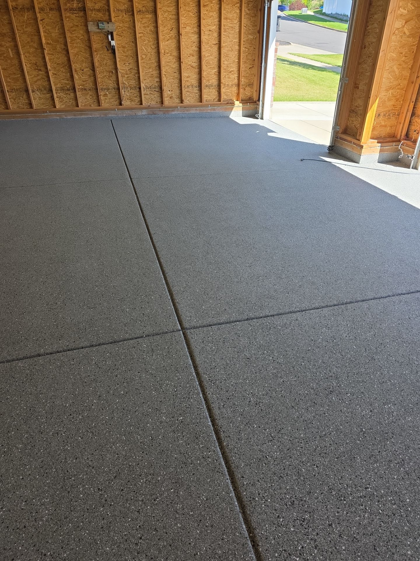 Garage Transformation using Slate Hybrid 1/16" by Croc Coatings, LLC