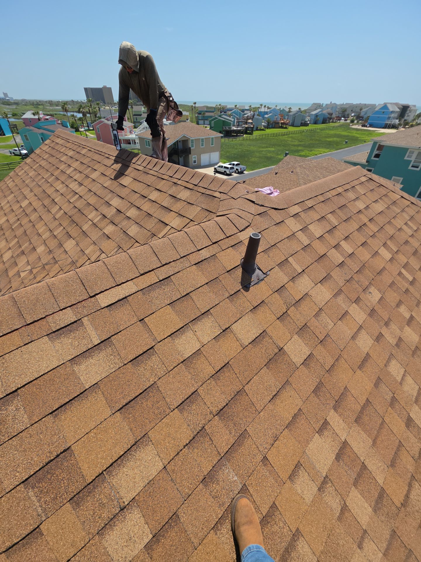 We Aint Scared of heights  by Bayfront Roofing and Construction