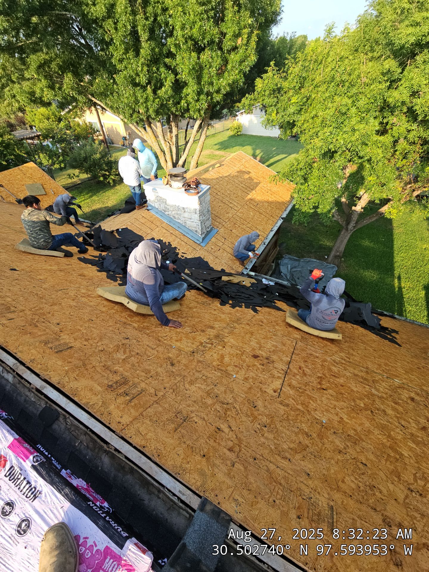 Replacement using Owens Corning - Duration - Teak by Action Exteriors Austin