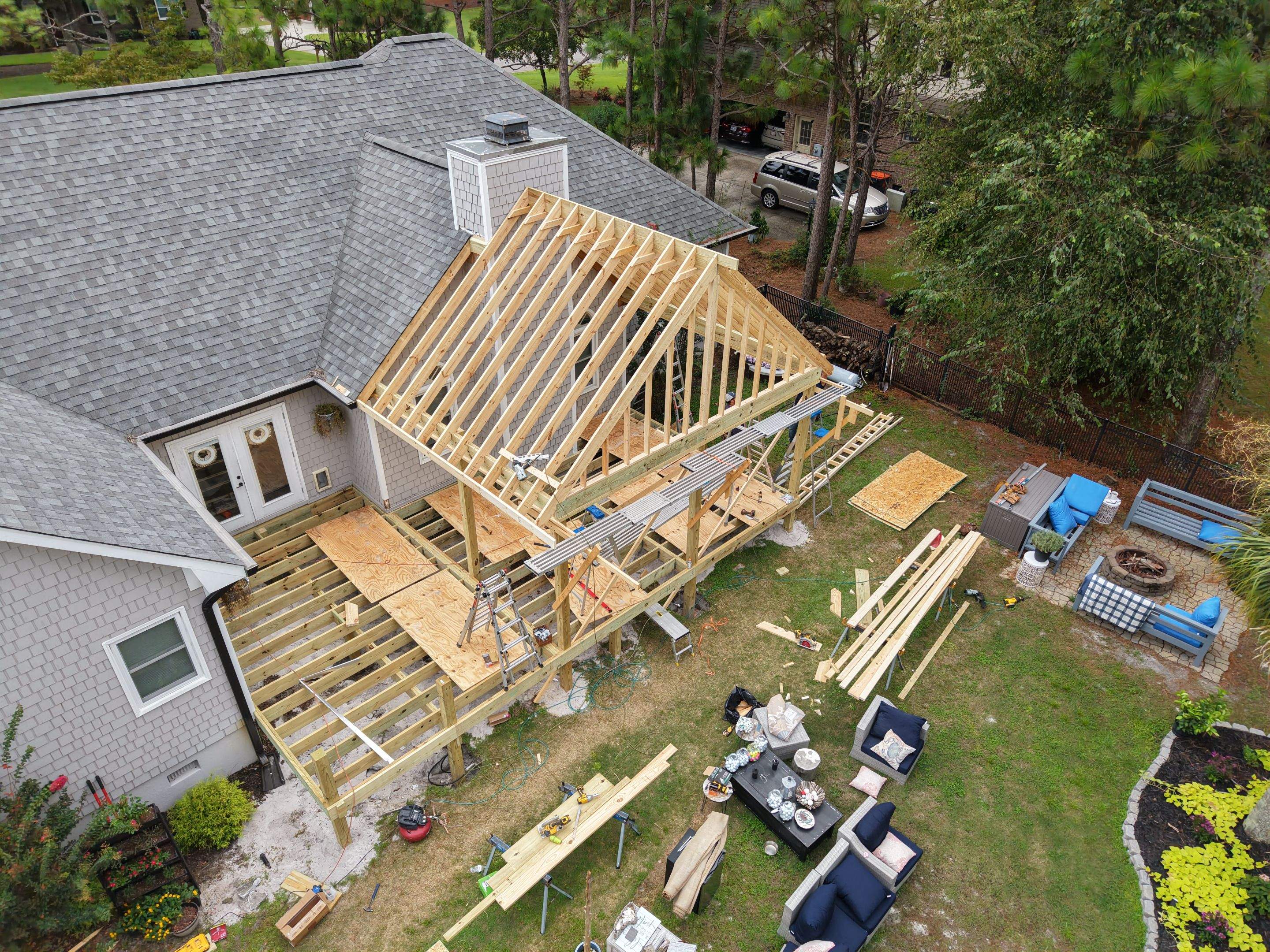 Back Porch Addition in Beau Rivage  by RGR Construction and Roofing, LLC