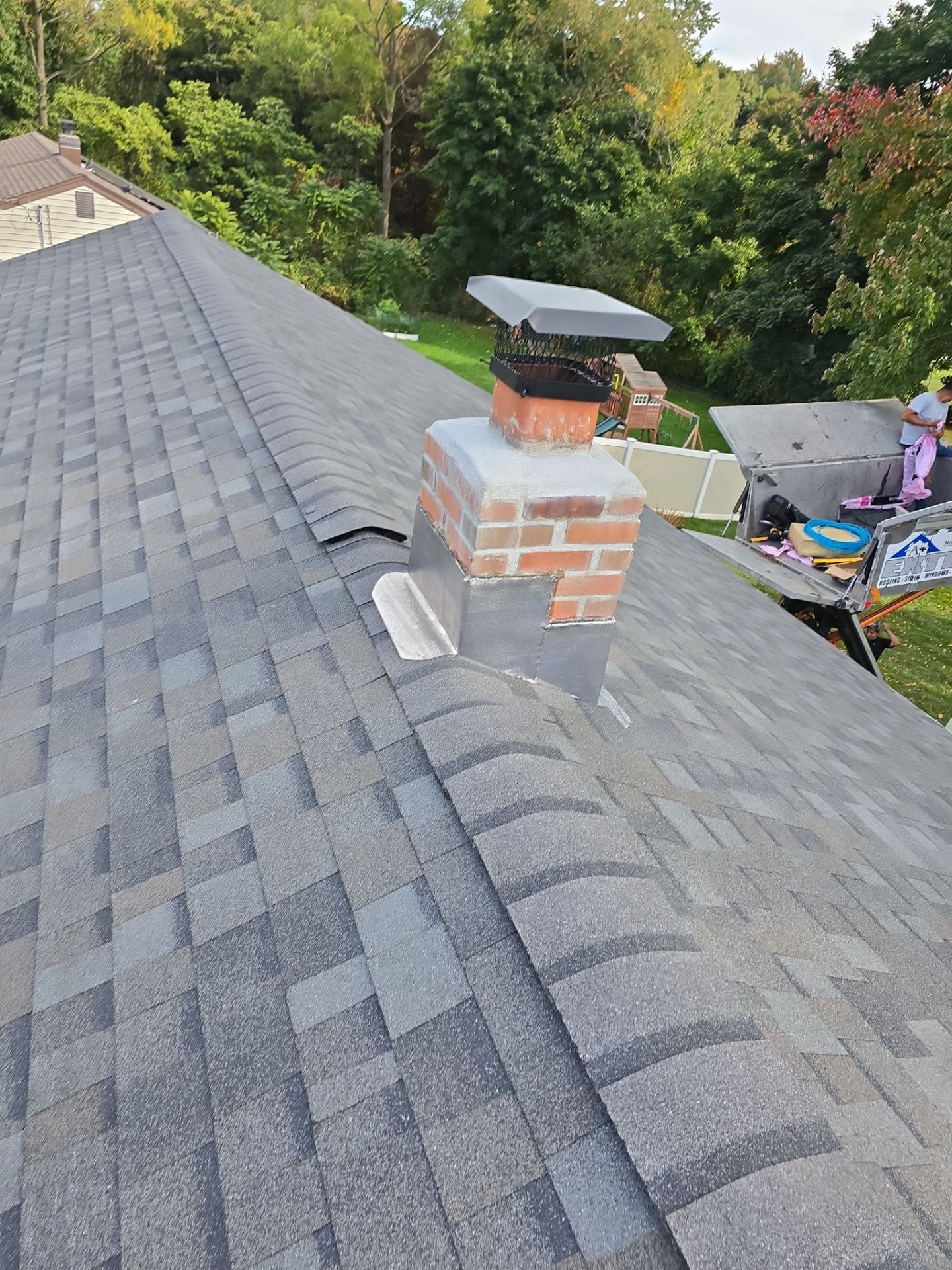 Residential Roofing Installation using Owens Corning TruDefinition Duration AR - Williamsburg Gray by A Plus Exterior
