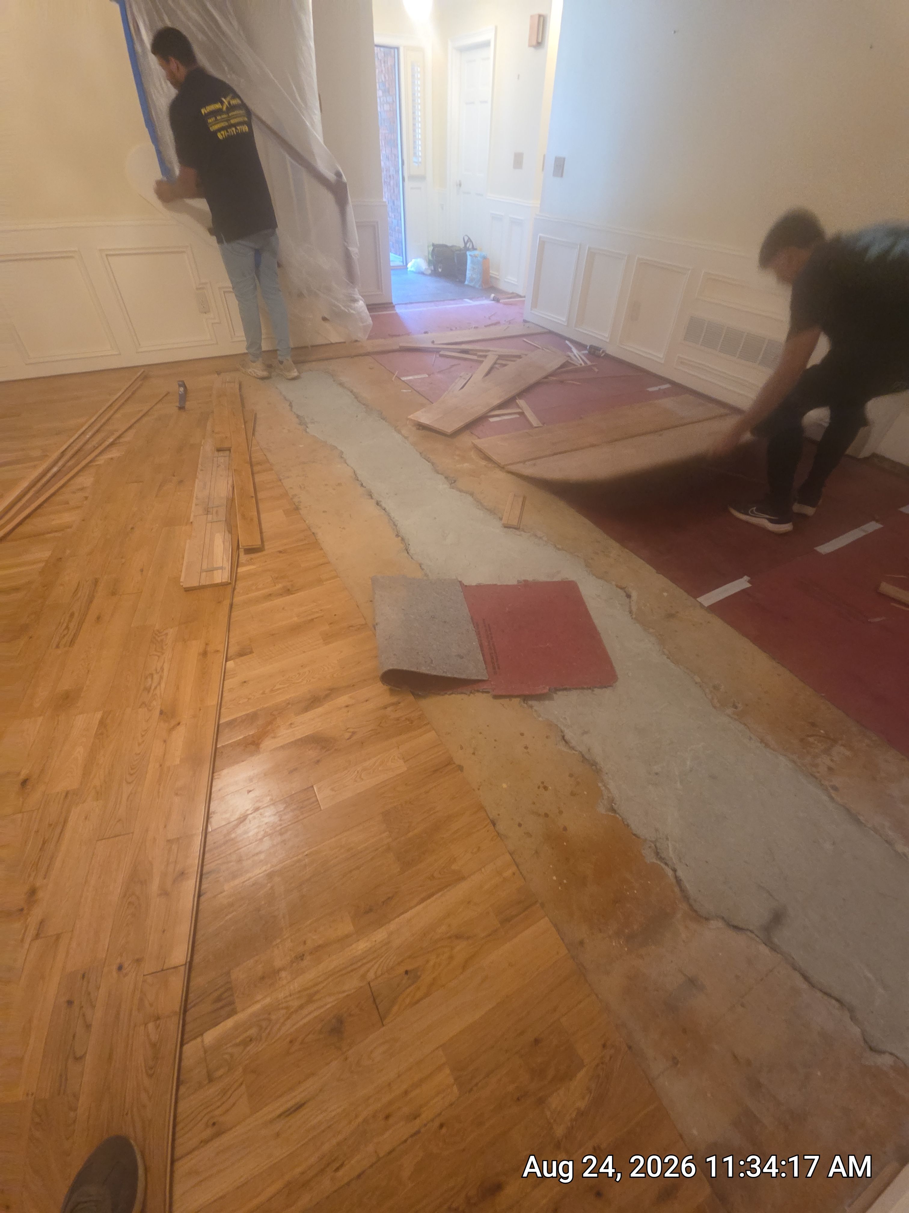 Natural Oak Hardwood Flooring Installation and site on finish Throughout Roswell Home by Flooring Xpress CO 